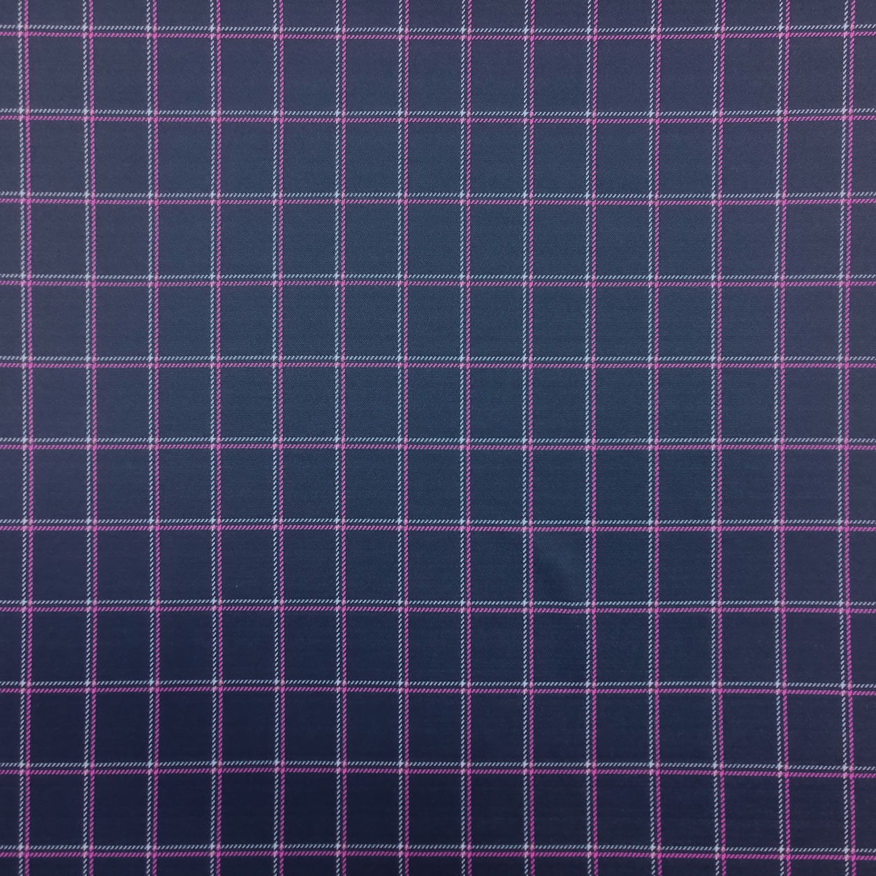 Tessuto Righe Fuxia e Bianche Sfondo Blu