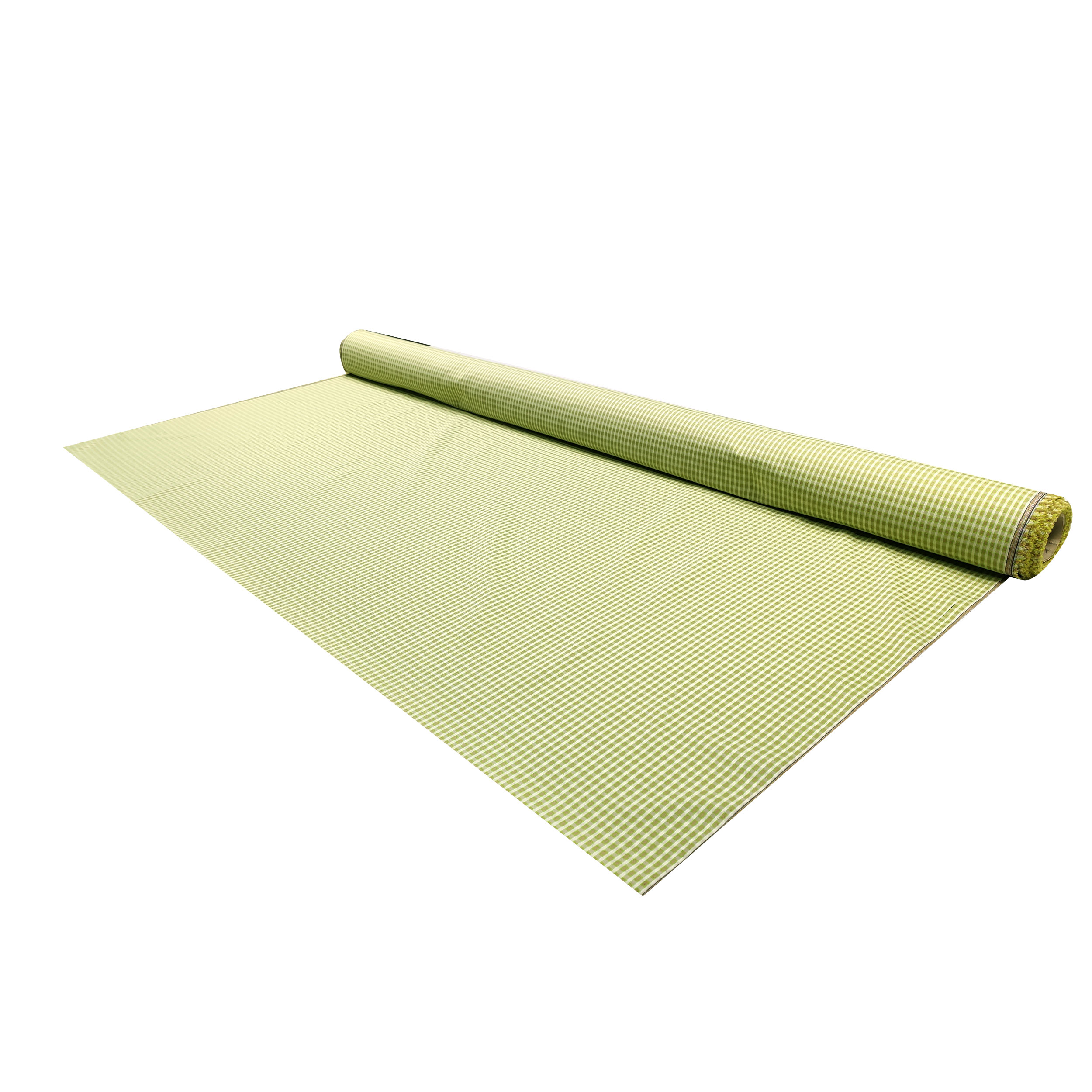 Tessuto Elasticizzato Quadretto Verde Prato