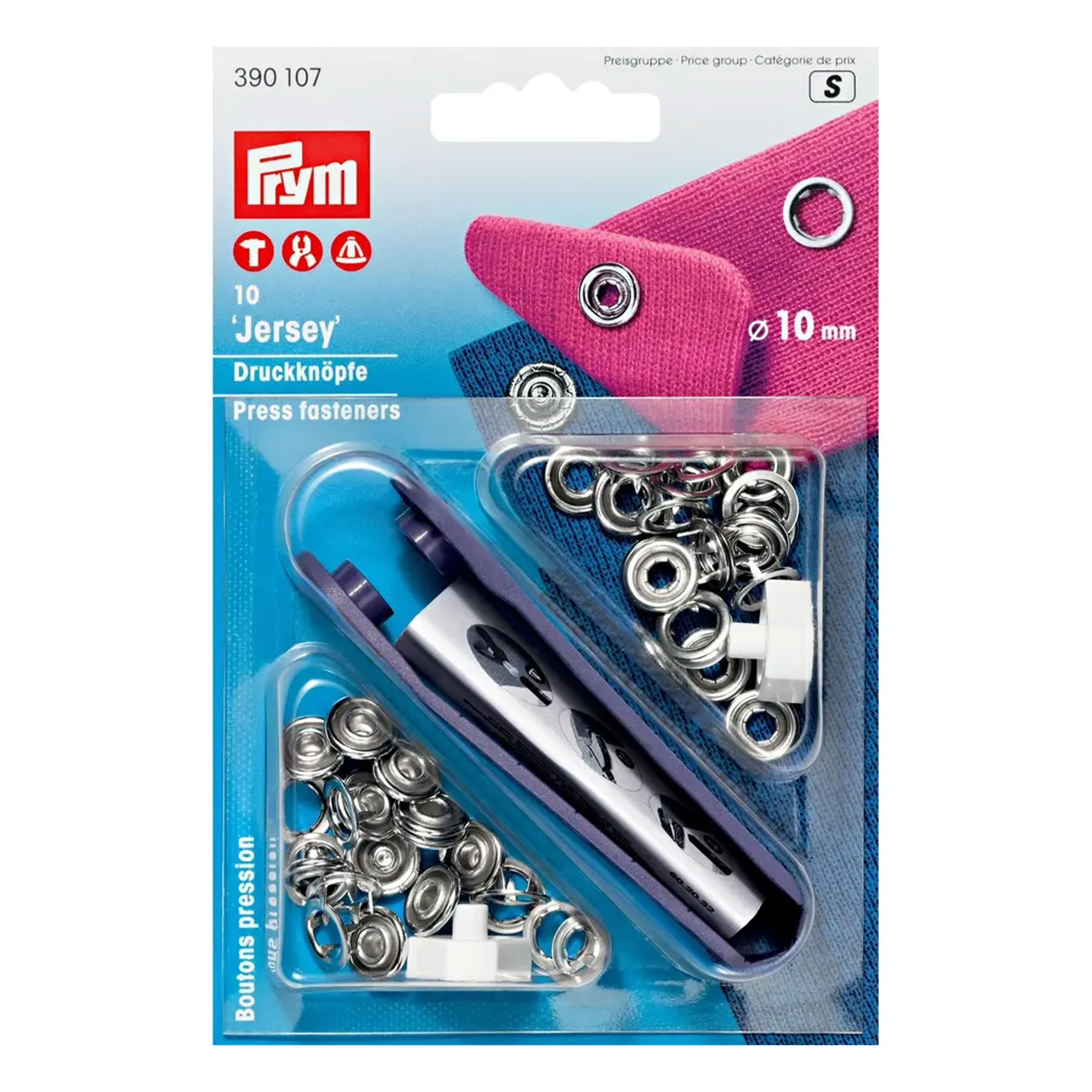 Bottoni a Pressione Prym per Jersey Argento 10 mm