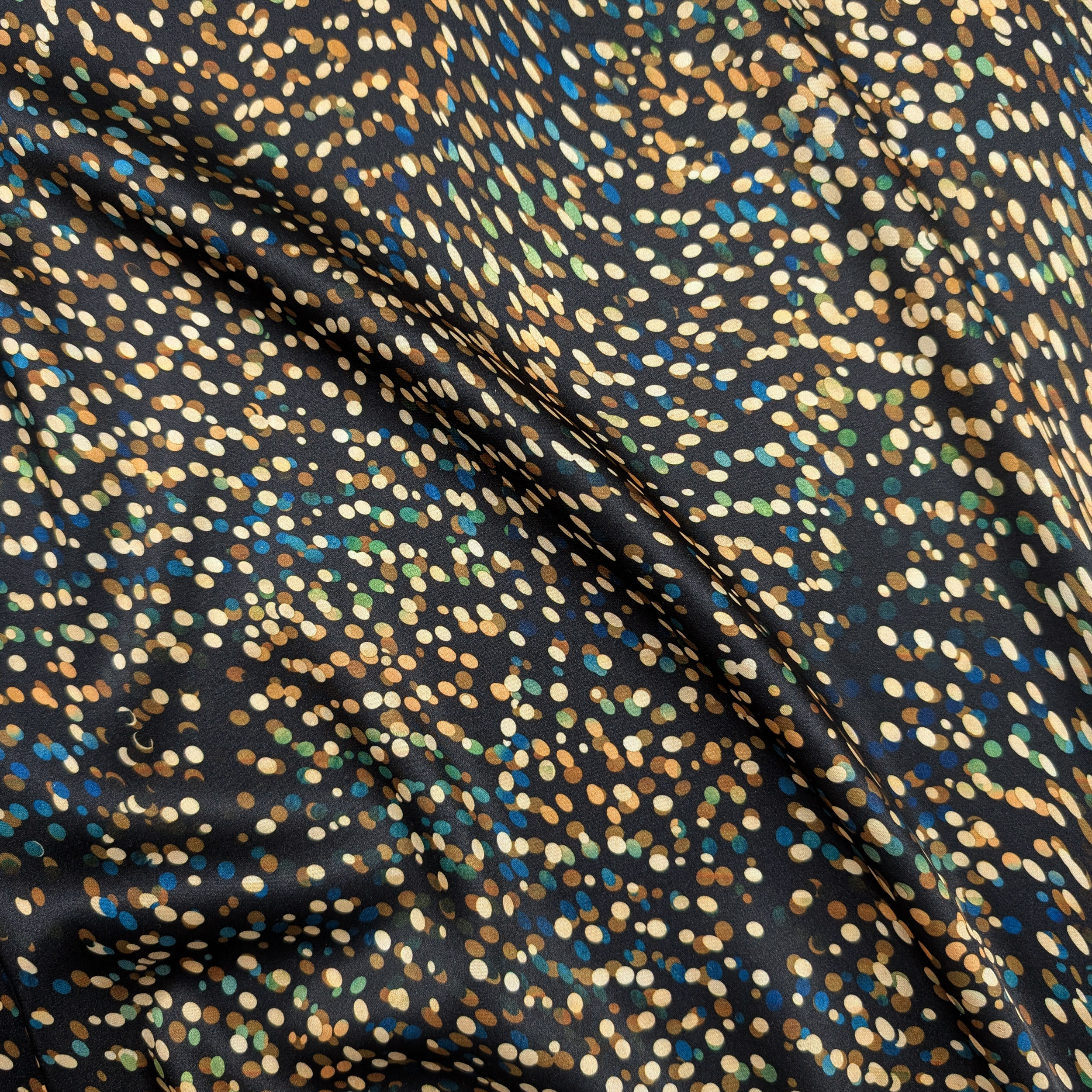 Raso Setato Alta Moda Pois Toni Oro Image