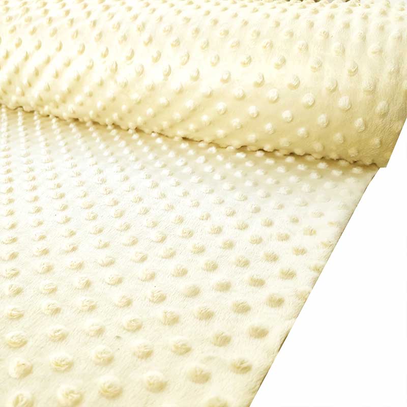 Tessuto Minky Dots Lux Giallino 