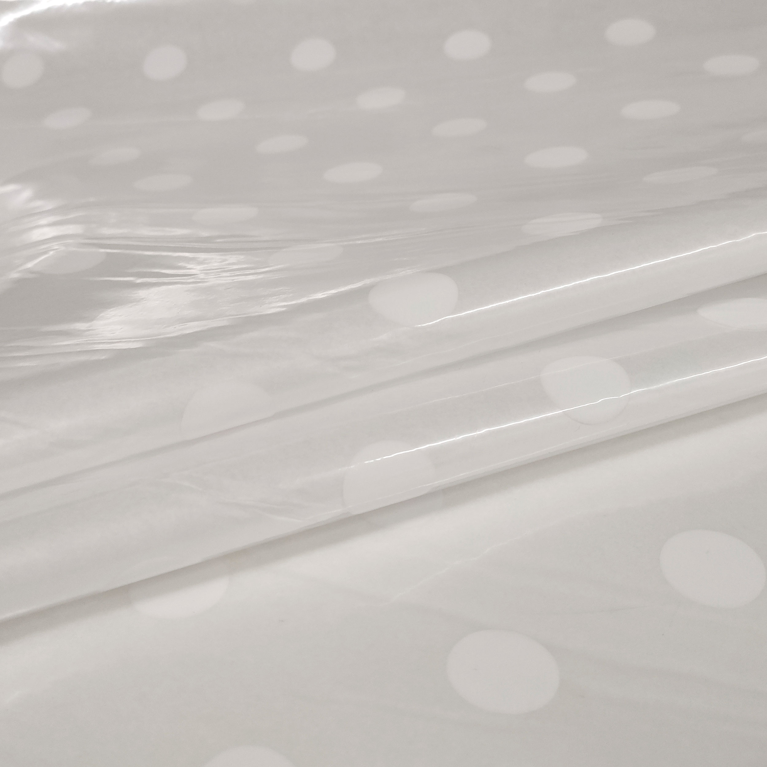 Tessuto per Tovaglia Plastificata Pois Bianchi Image