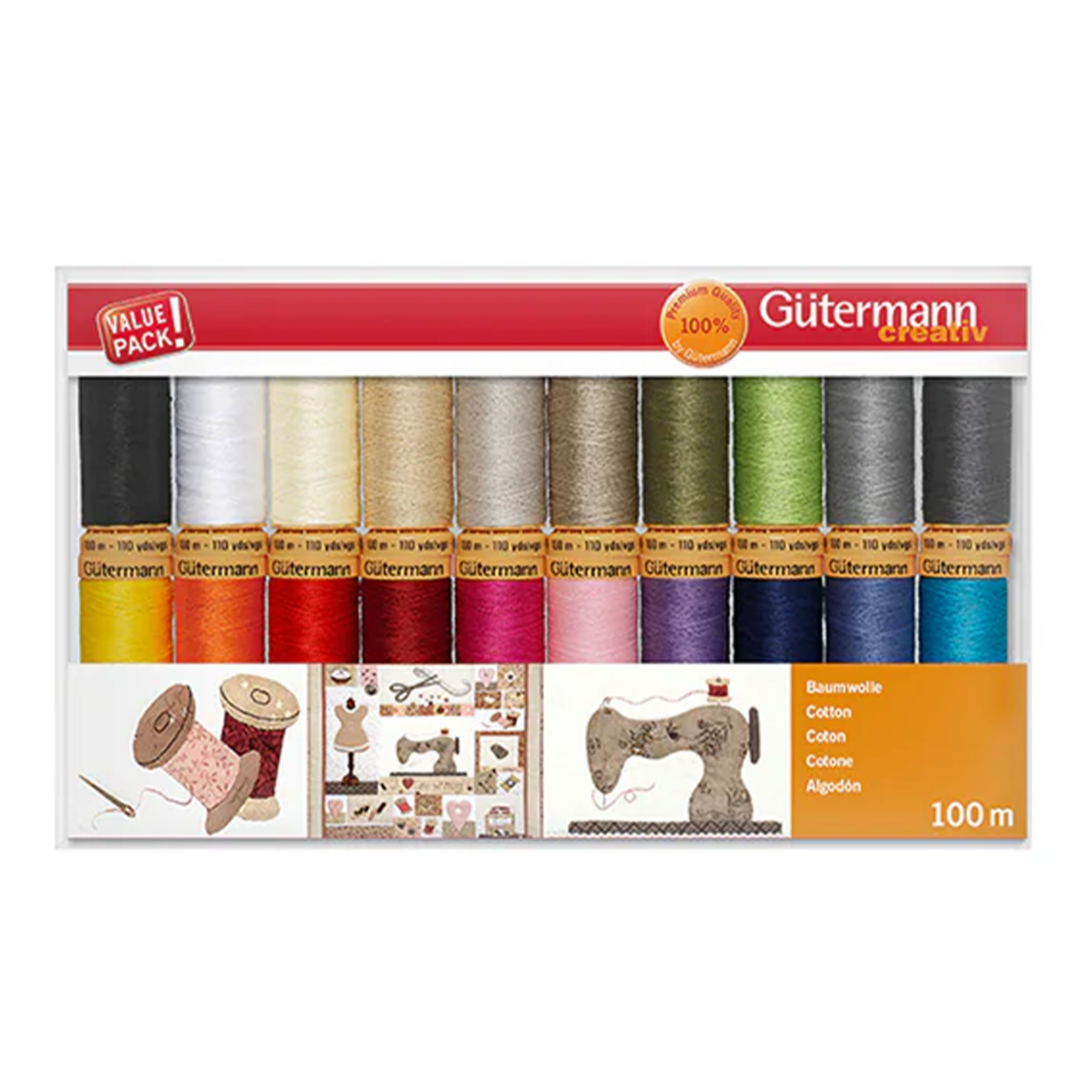 Gutermann Filo Cotone 100 m 20 Bobine