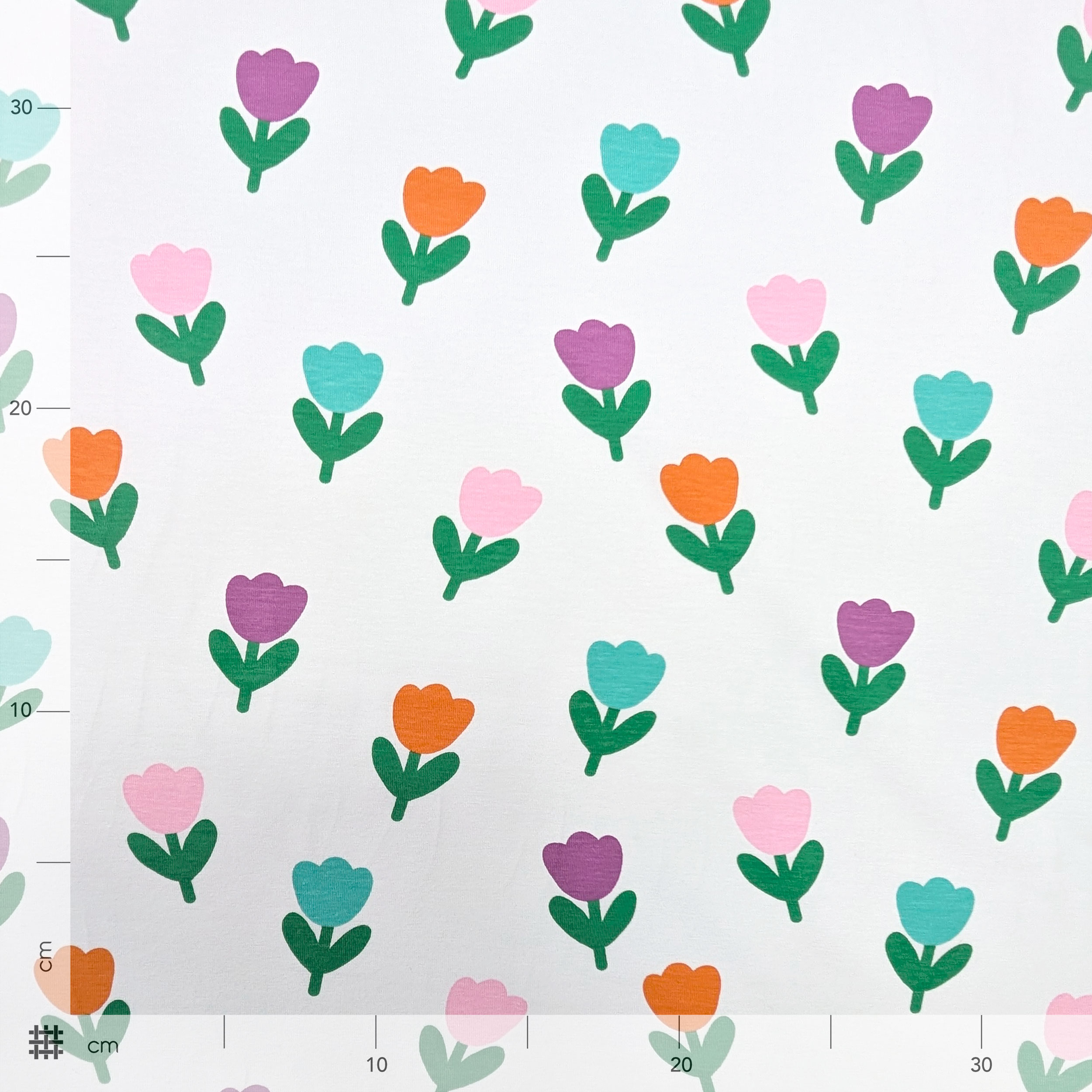 Jersey Cotone Tulipani Colorati Image
