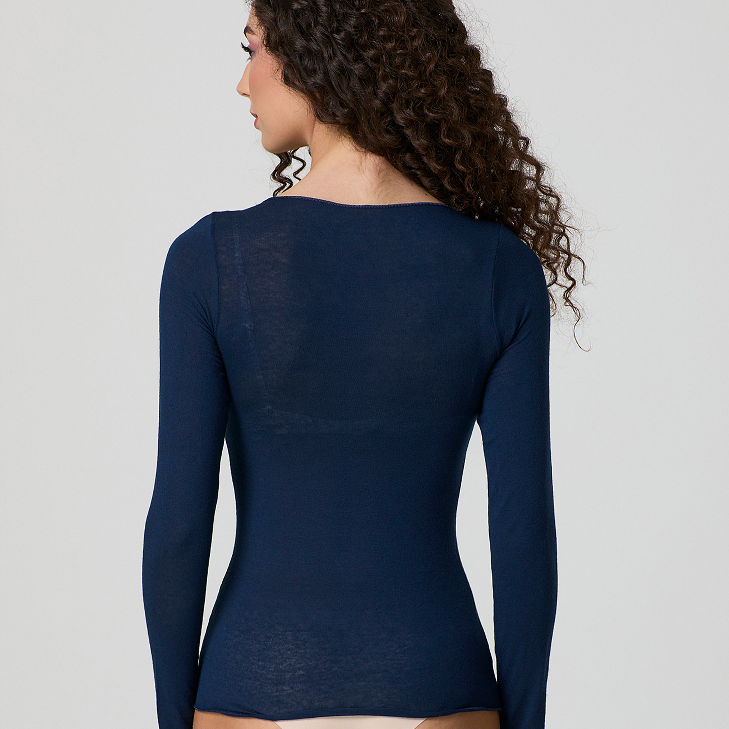 Maglia Cashmere Scollo a Barca Jadea Navy Image