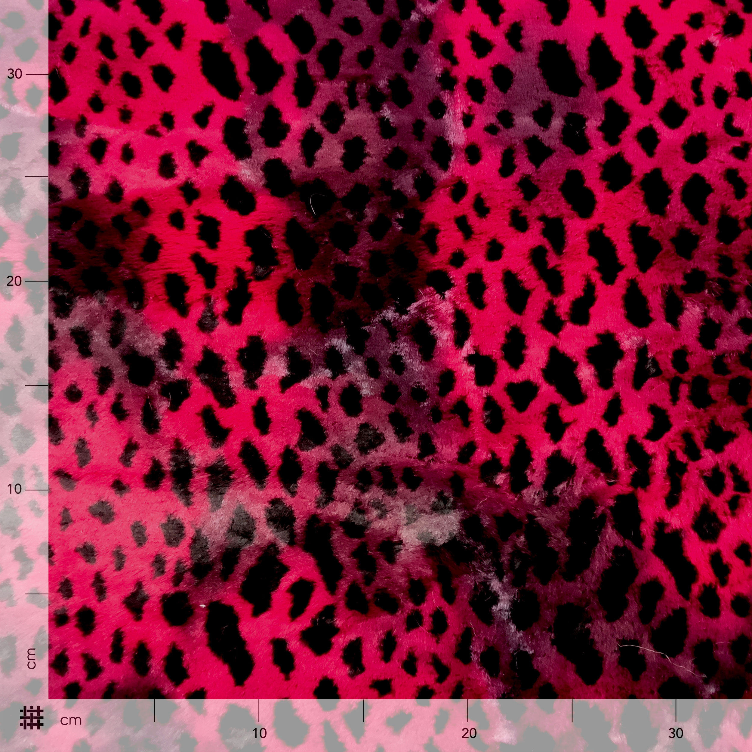 Pelliccia Sintetica Fantasia Leopardata Bordeaux