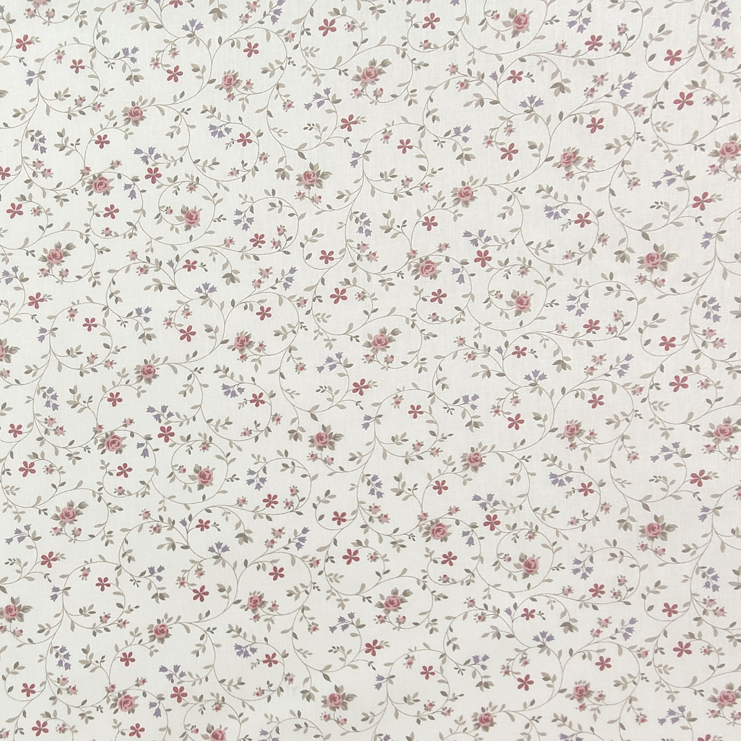 Tessuto Cotone Fiorellini Rosa