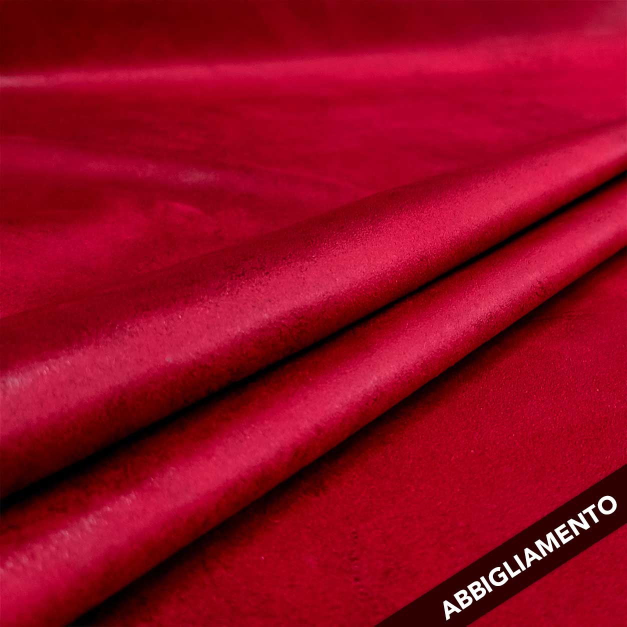  Tessuto Dainetto Effetto Spalmato Rosso