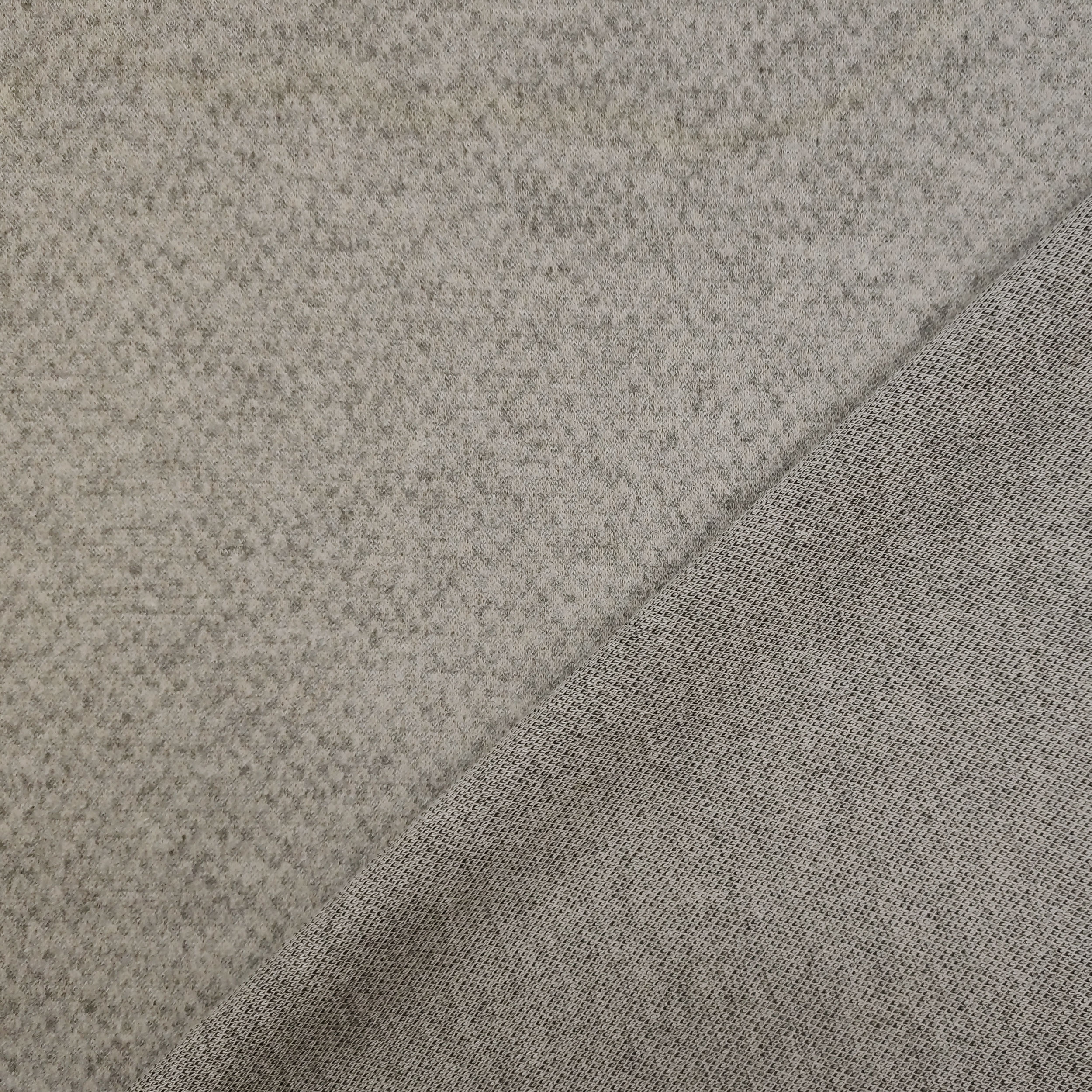 tessuto misto cotone grigio chiaro melange