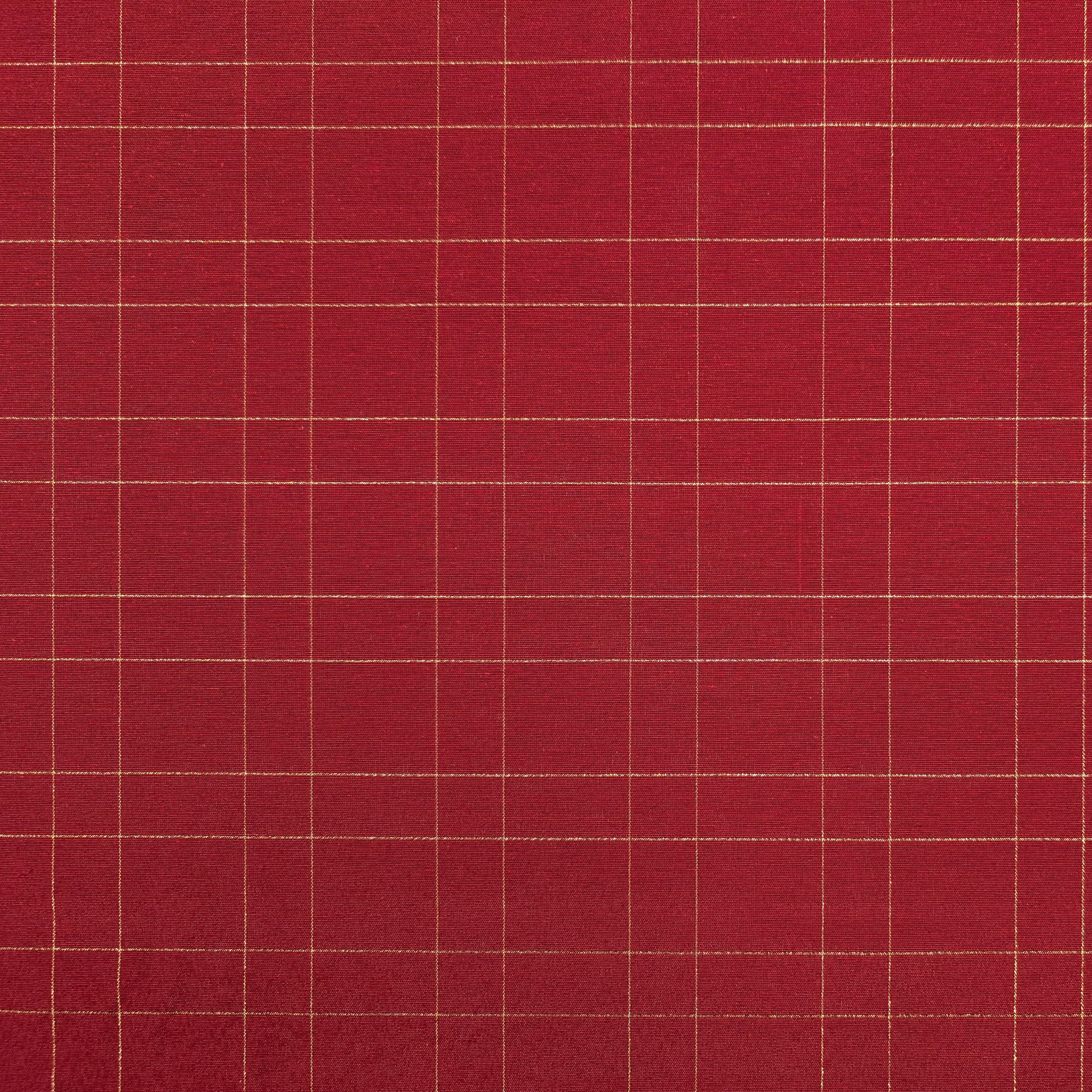 Misto Cotone Natalizio Rosso Righe Oro Lurex Image