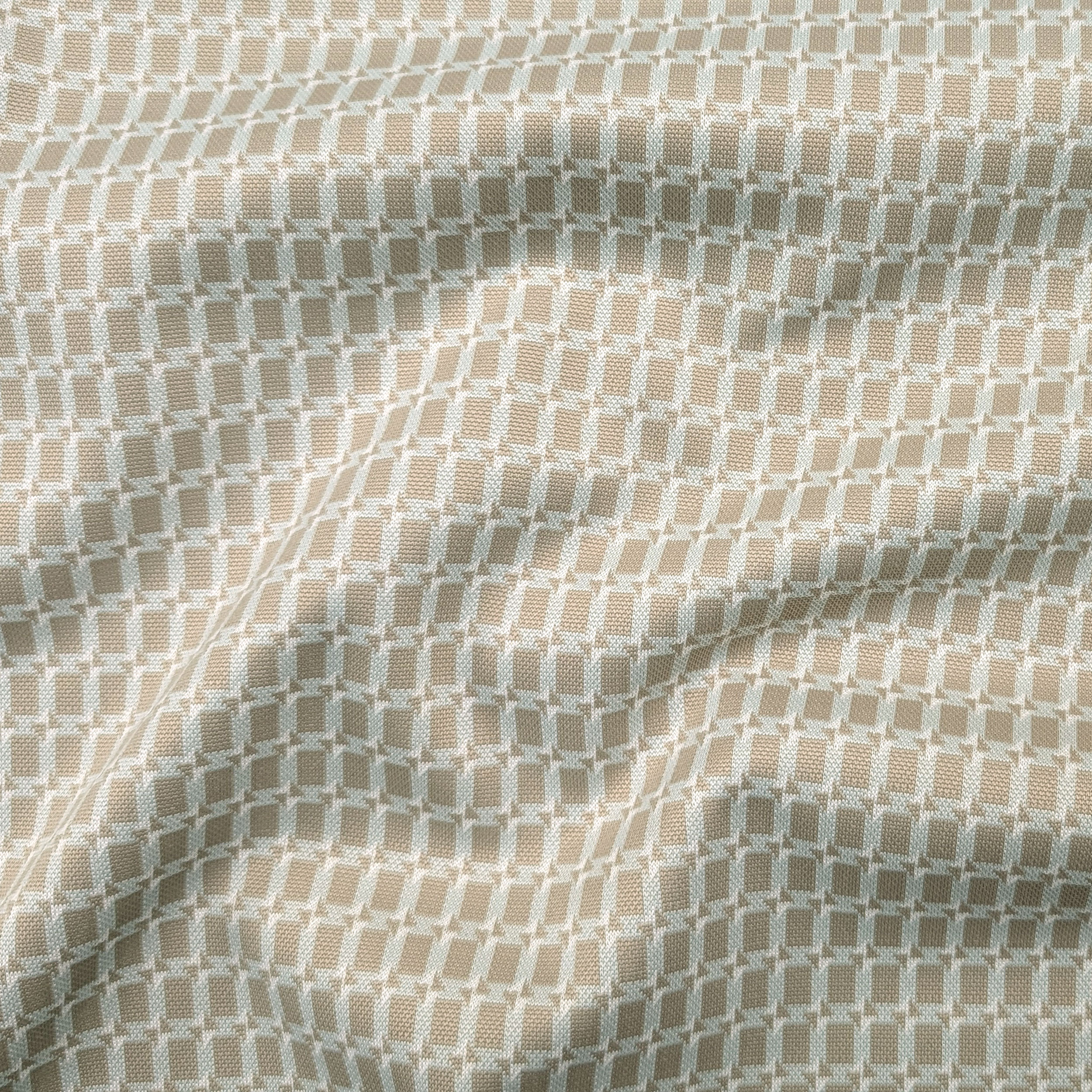 Punto Milano Misto Viscosa Geometrico Menta e Beige Image