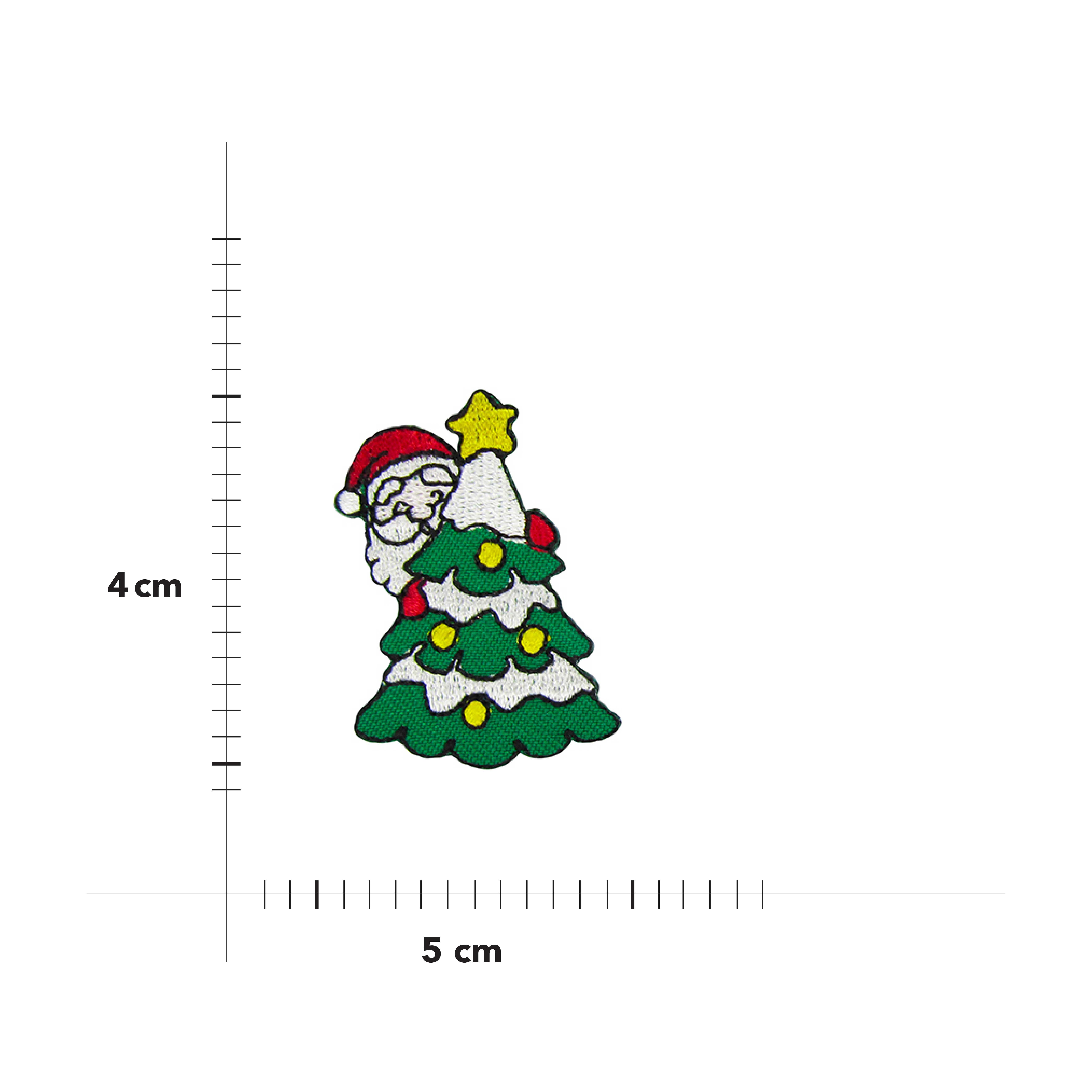Applicazione Termoadesiva Santa Claus con Albero di Natale Image