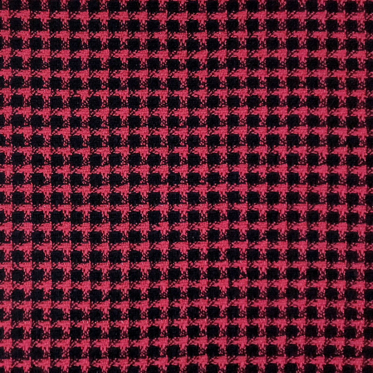 Tessuto Cappotto Pied De Poule Bordeaux Nero