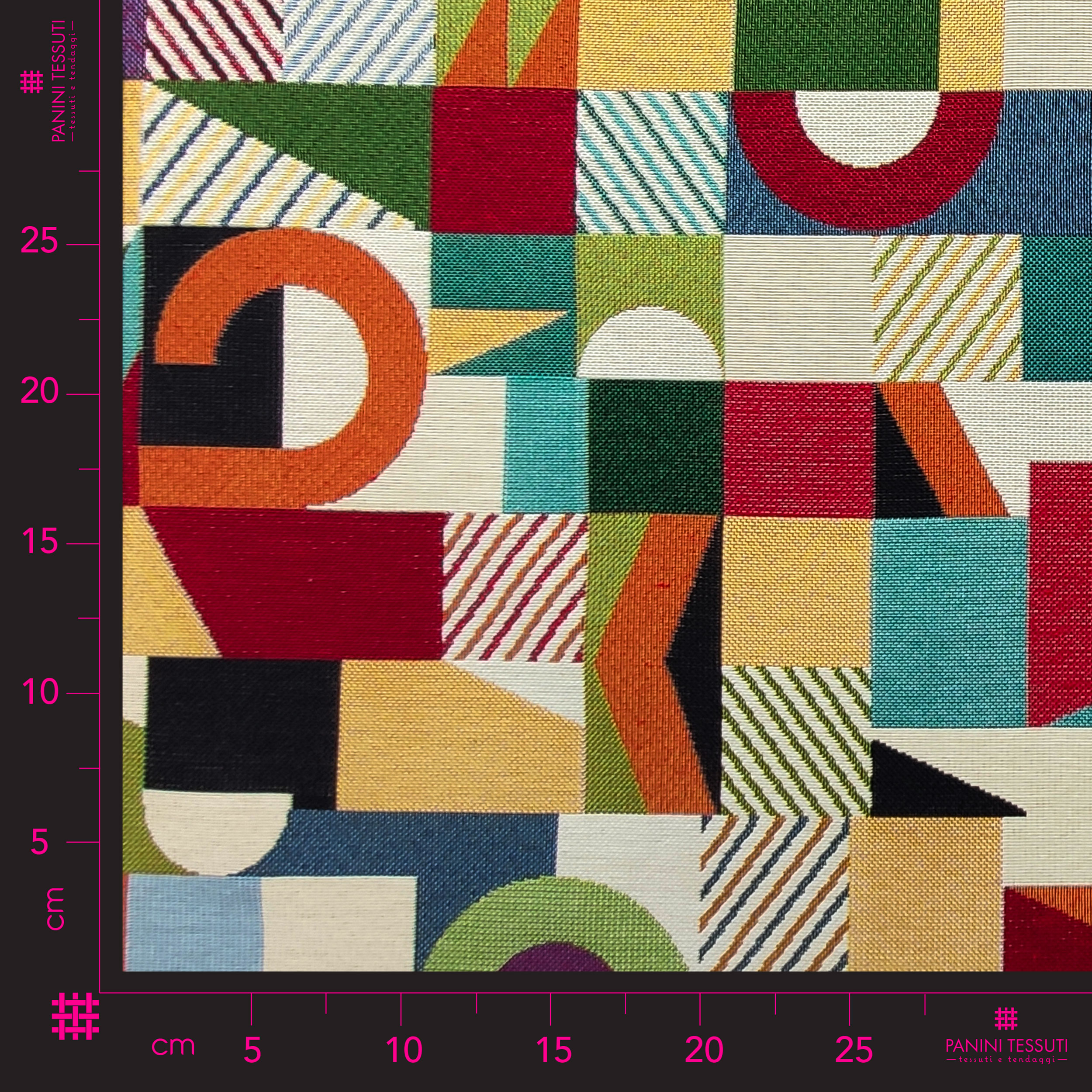 Tessuto Gobelin Fantasia Geometrie Pop