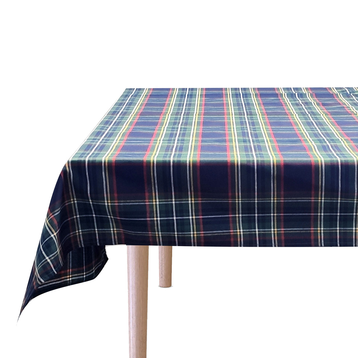 Tovaglia Confezionata Misto Cotone Scozzese Blu