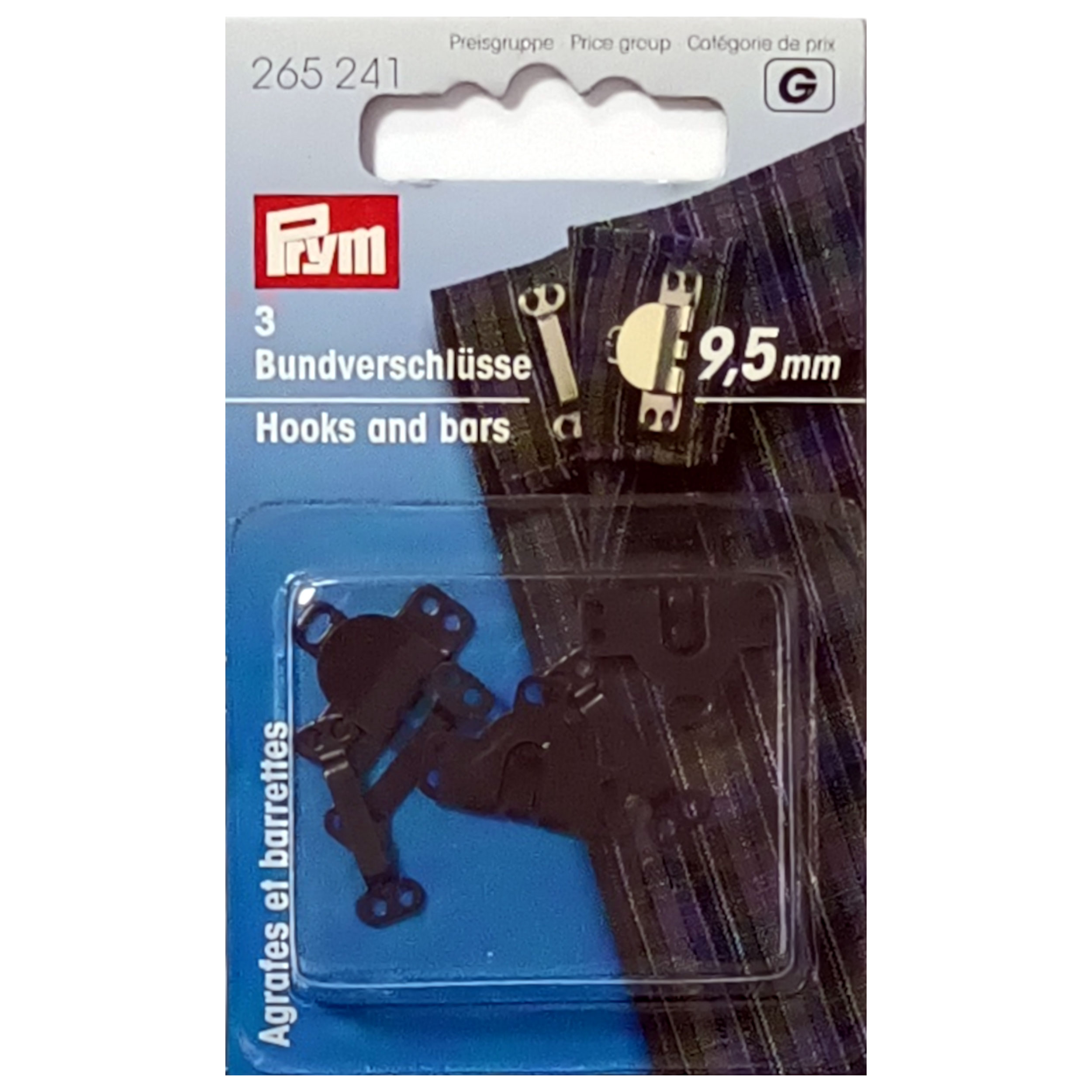 Ganci per Pantaloni e Gonne Nero Prym 9.5 mm