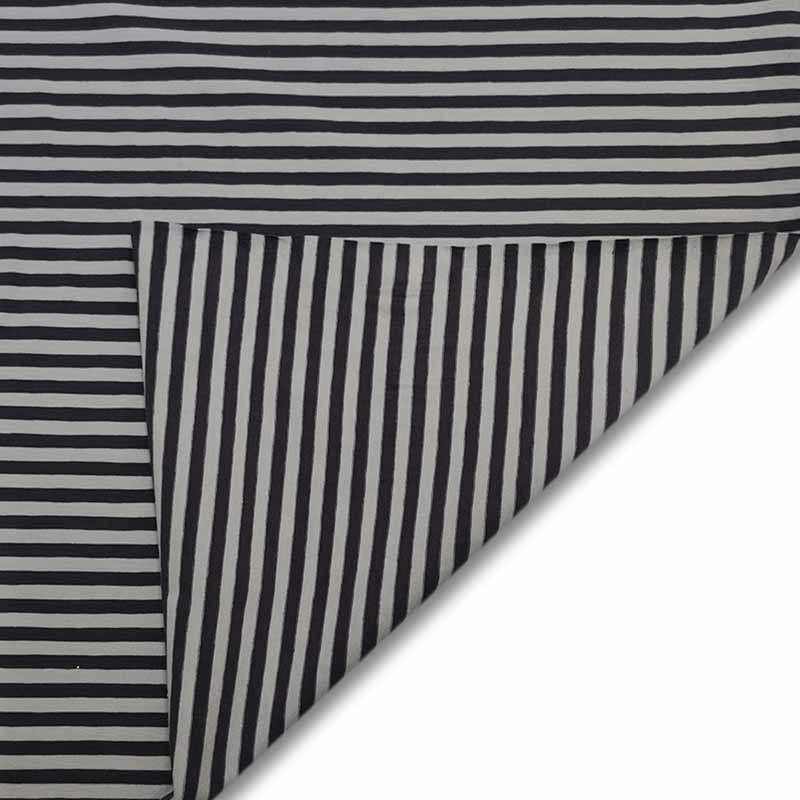 Maglina Morbida Righe Cotone Grigio Scuro