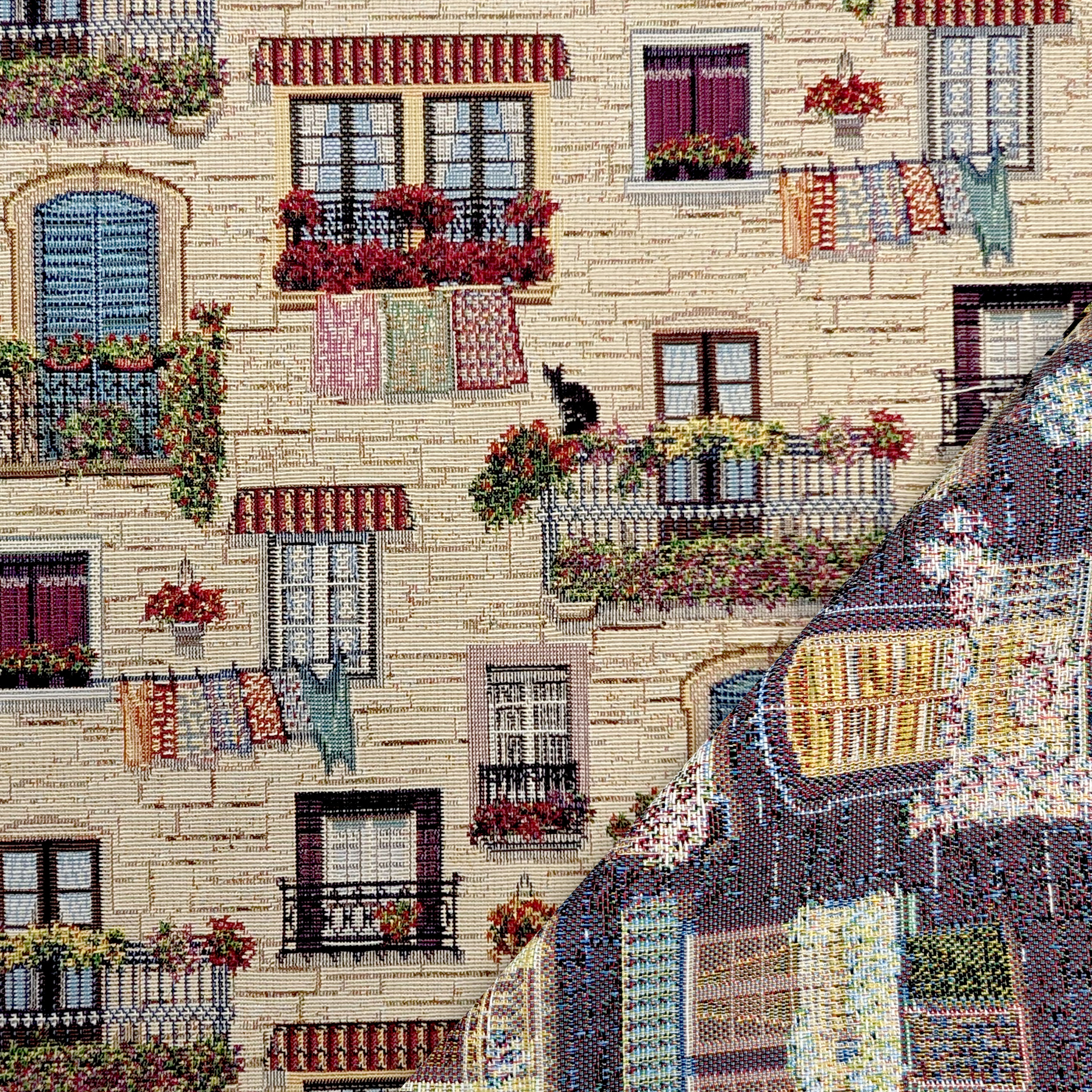 Ritaglio Tessuto Gobelin Fantasia Parisienne 100x140 cm Image