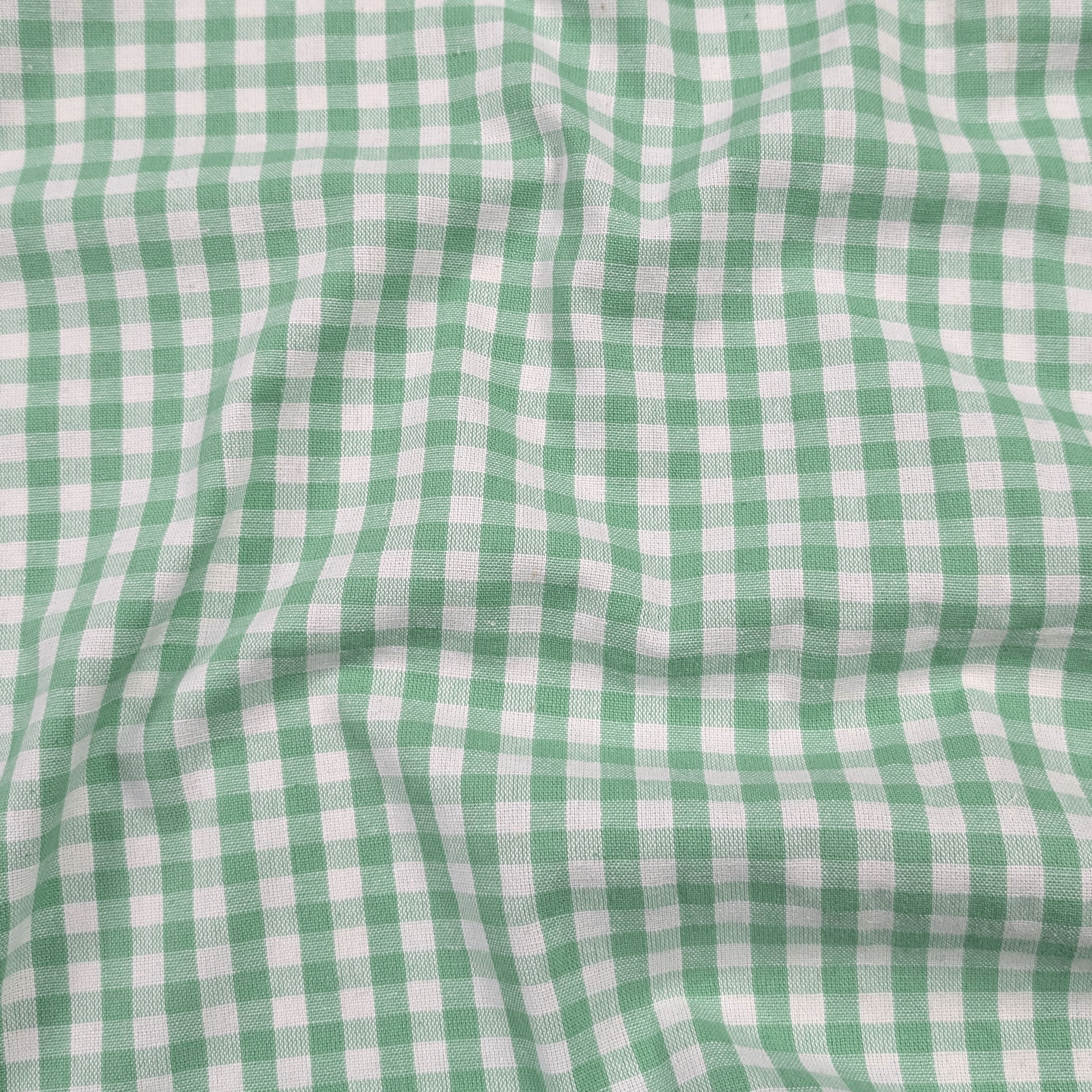 Cotone Lavato Tinto in Filo Quadretti Menta Image