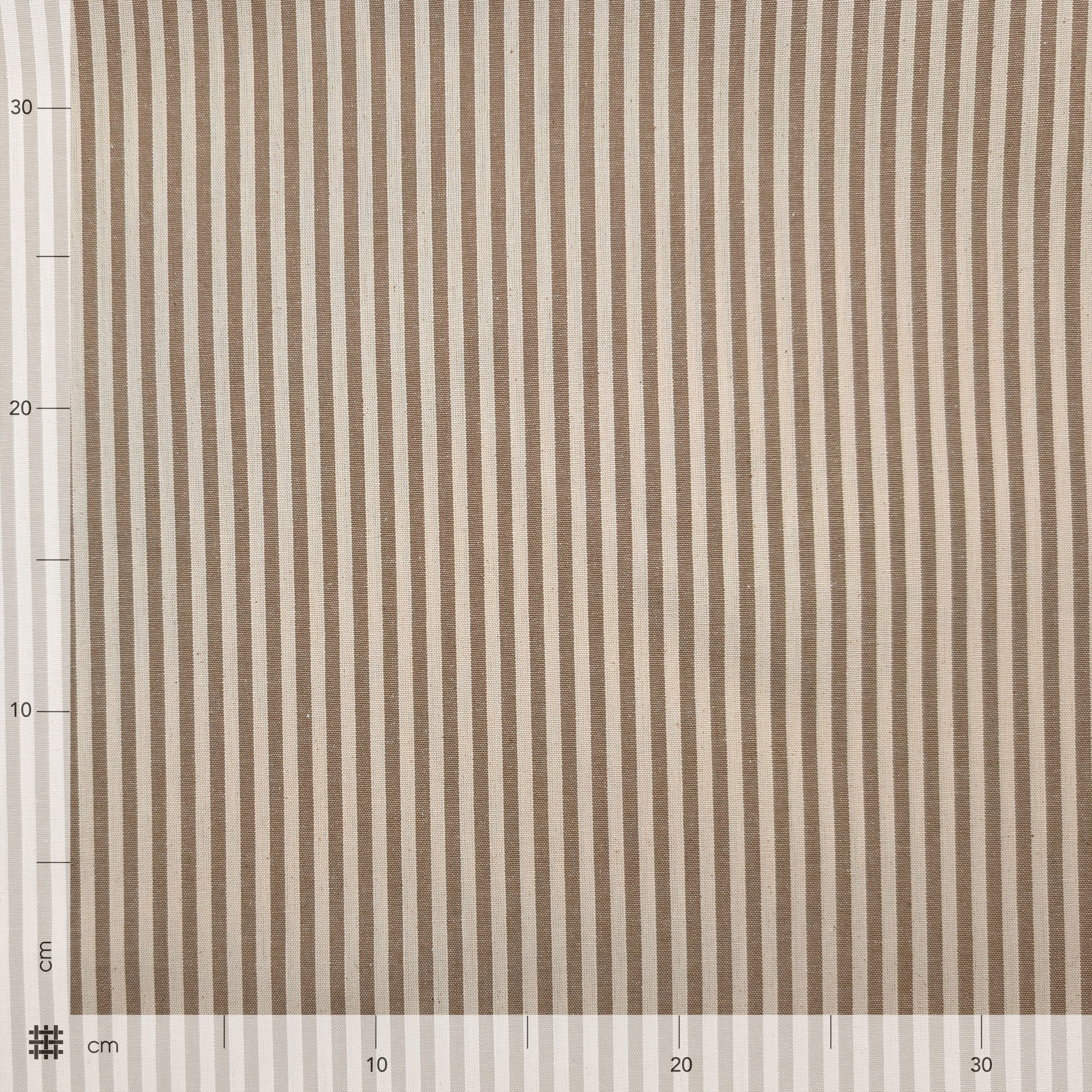 Tessuto Tovaglia Rigata in Puro Cotone Image
