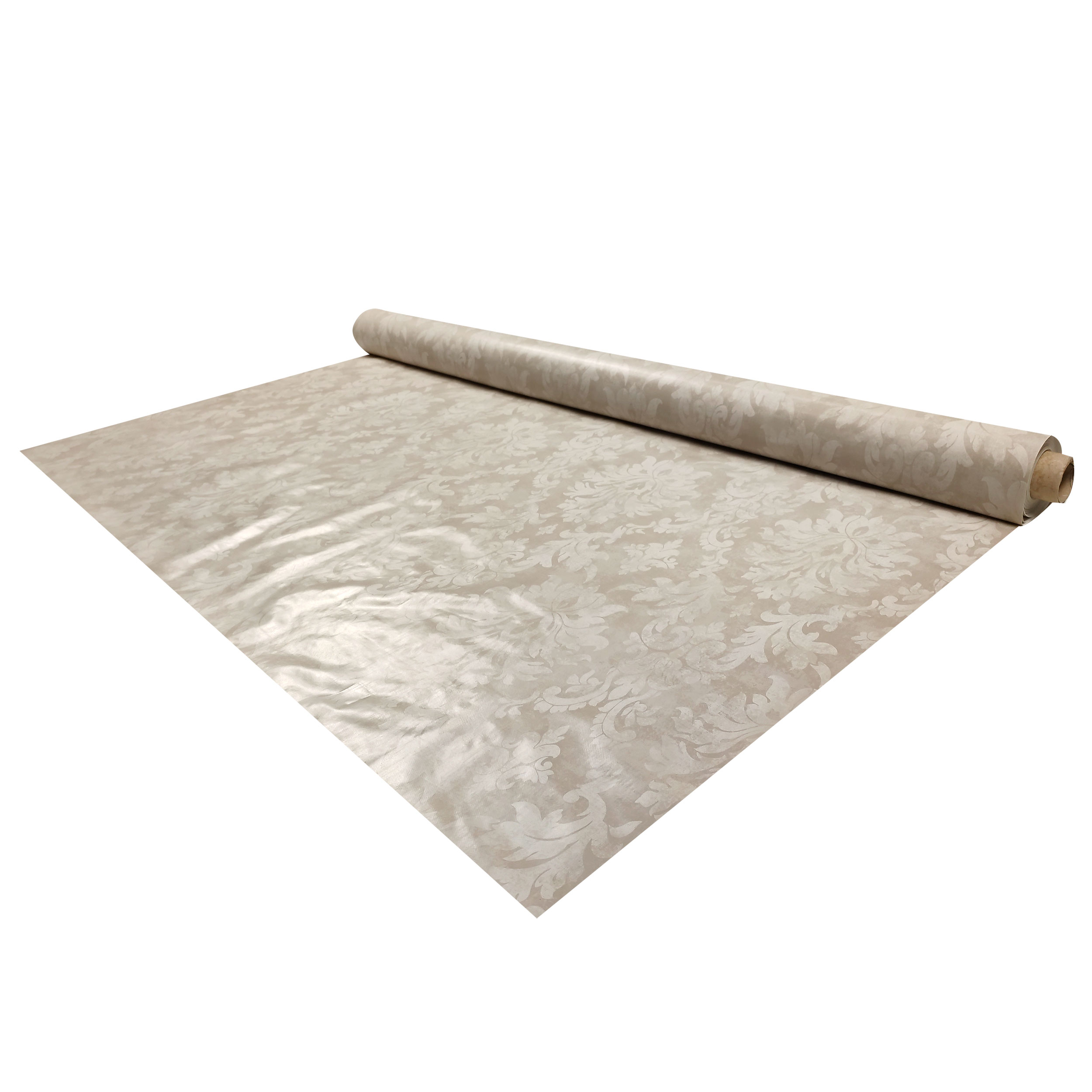 Tessuto Tovaglia Plastificata Damascato Beige Image