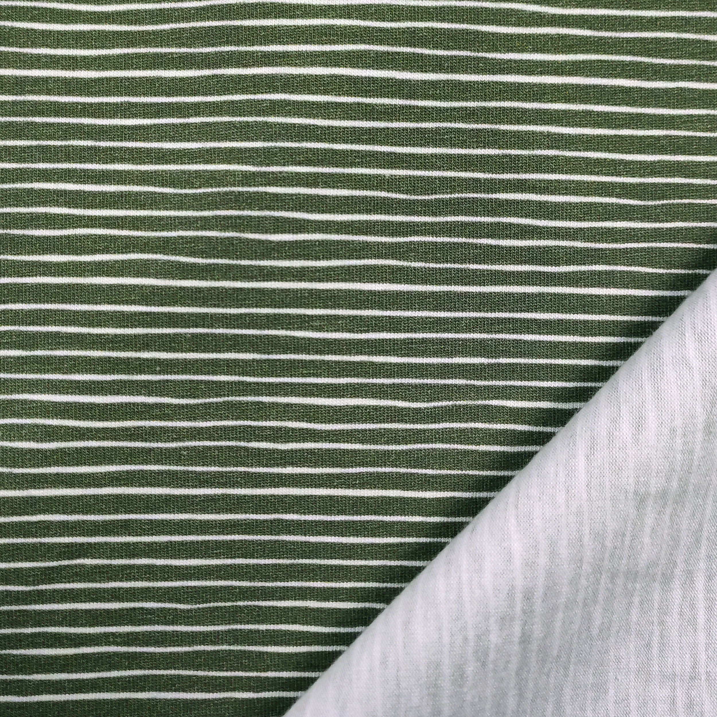 Jersey Cotone Fantasia Righe Sfondo Militare