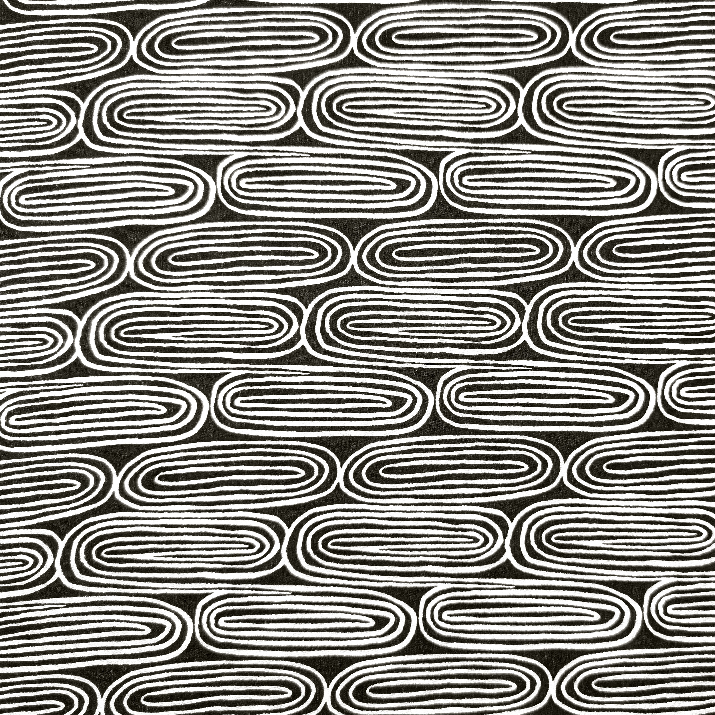 Crepe Viscosa Spirali Bianche Sfondo Nero Image