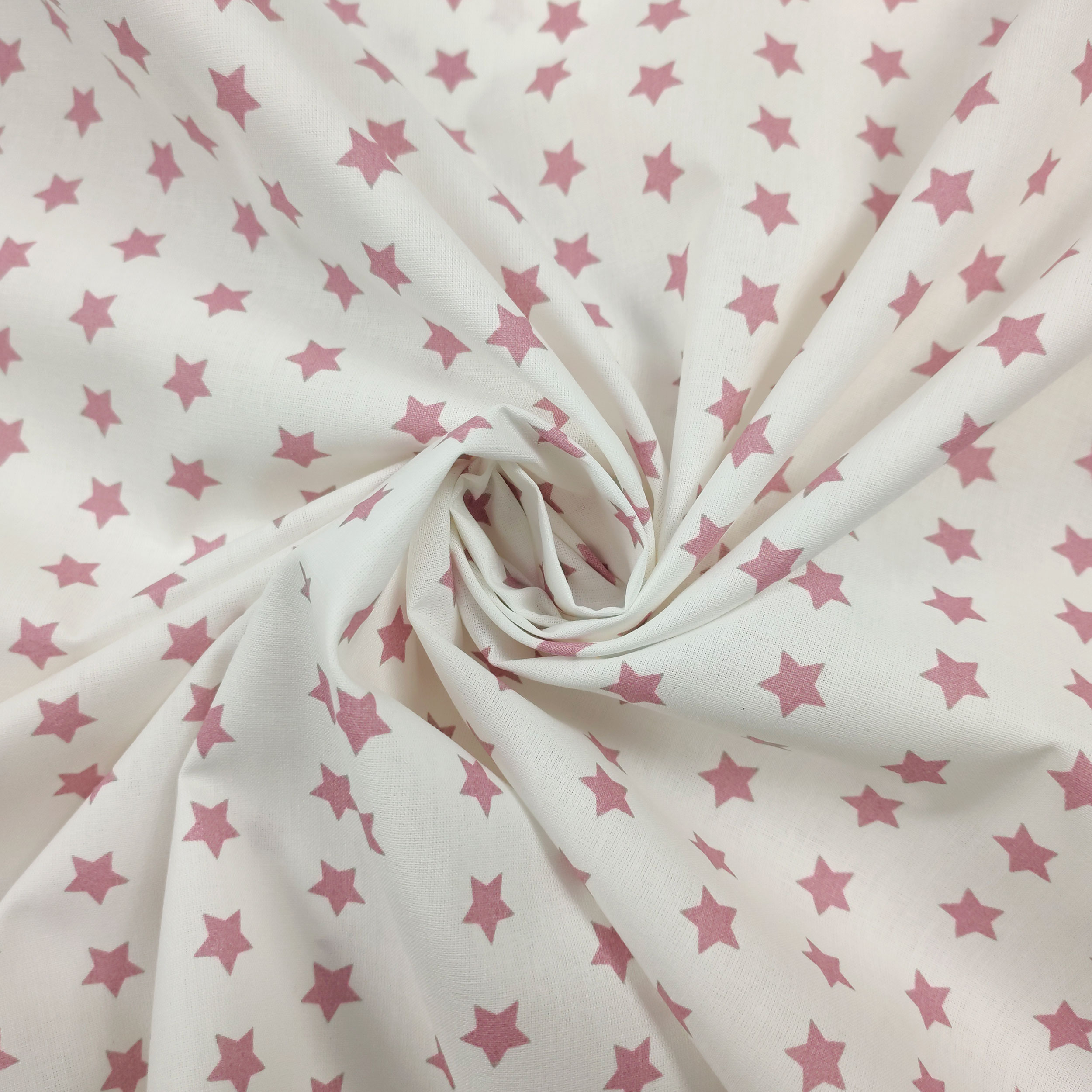 tessuto con stelle rosa antico sfondo bianco