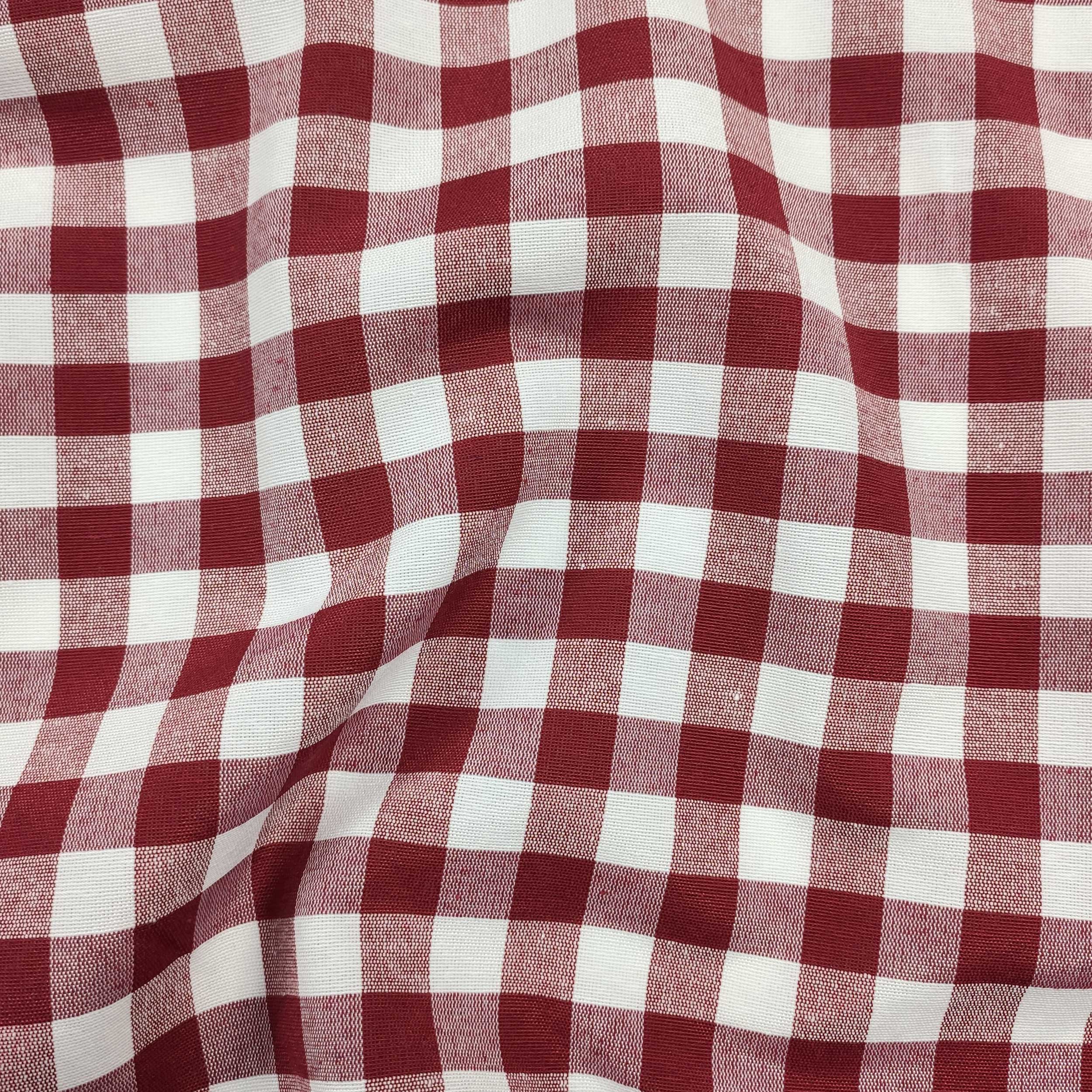 Tessuto Tinto in Filo per Tovaglia Fantasia Quadretti 3