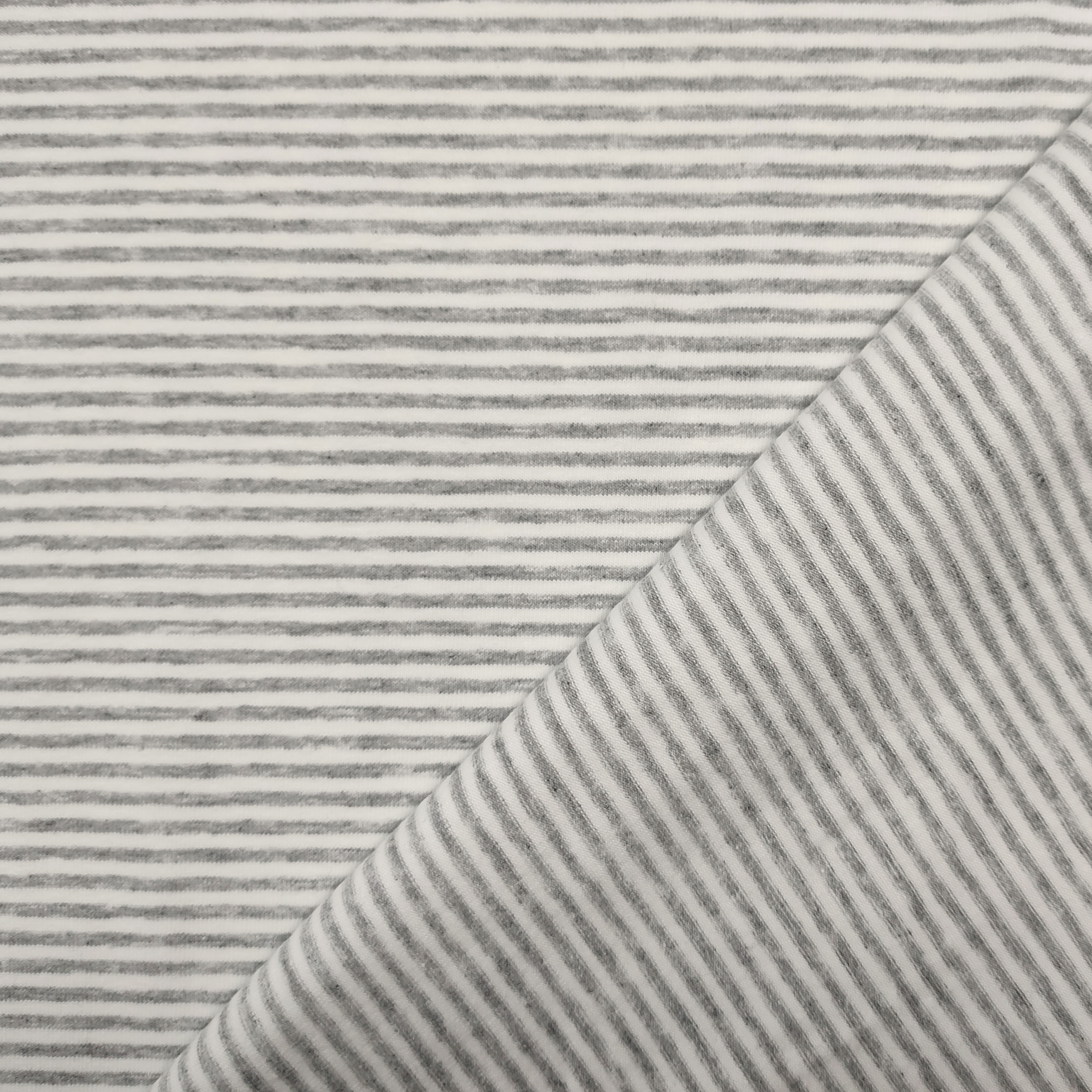 Jersey Bielastico Righe Sottili Grigie