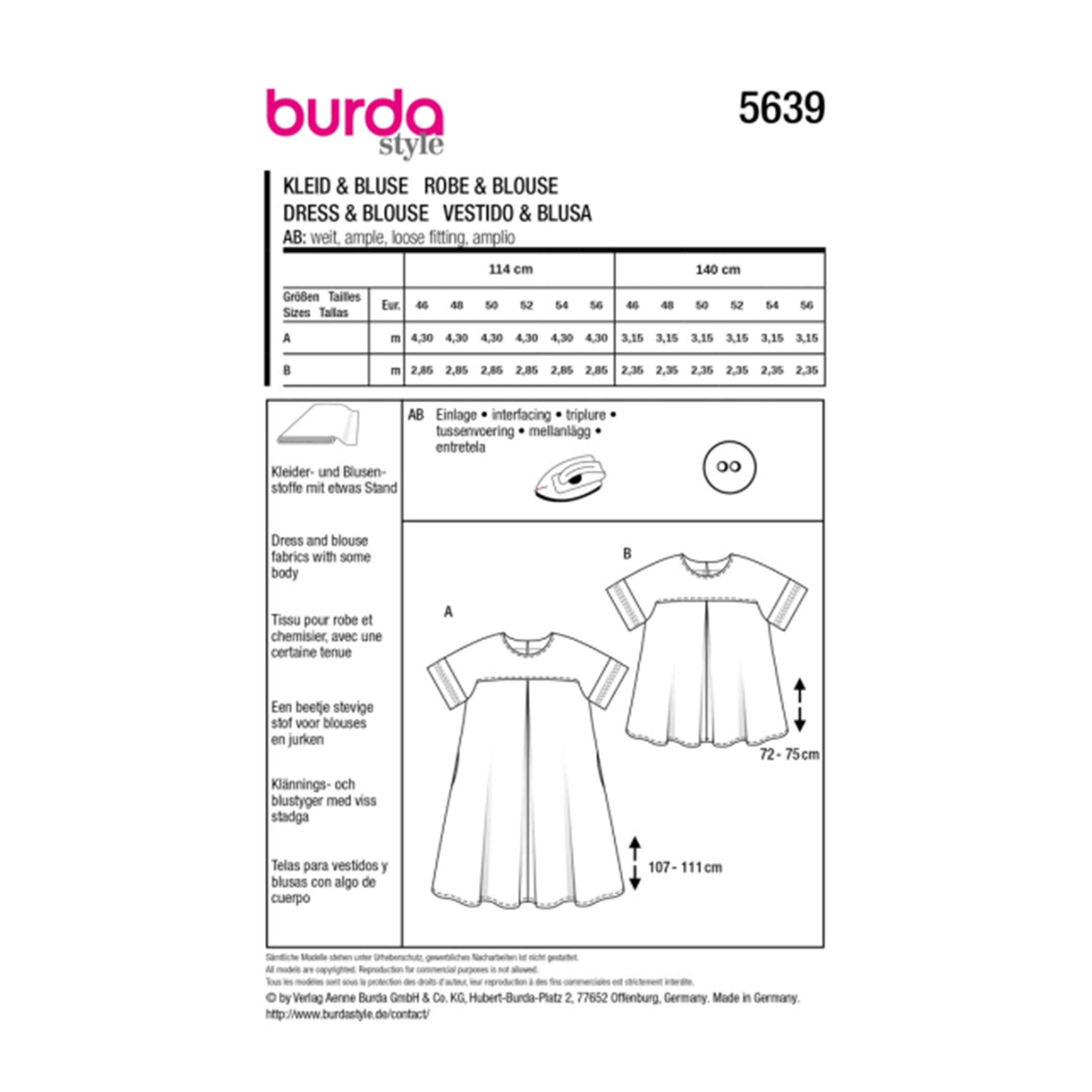 Cartamodello Burda Easy Vestito e Blusa Image