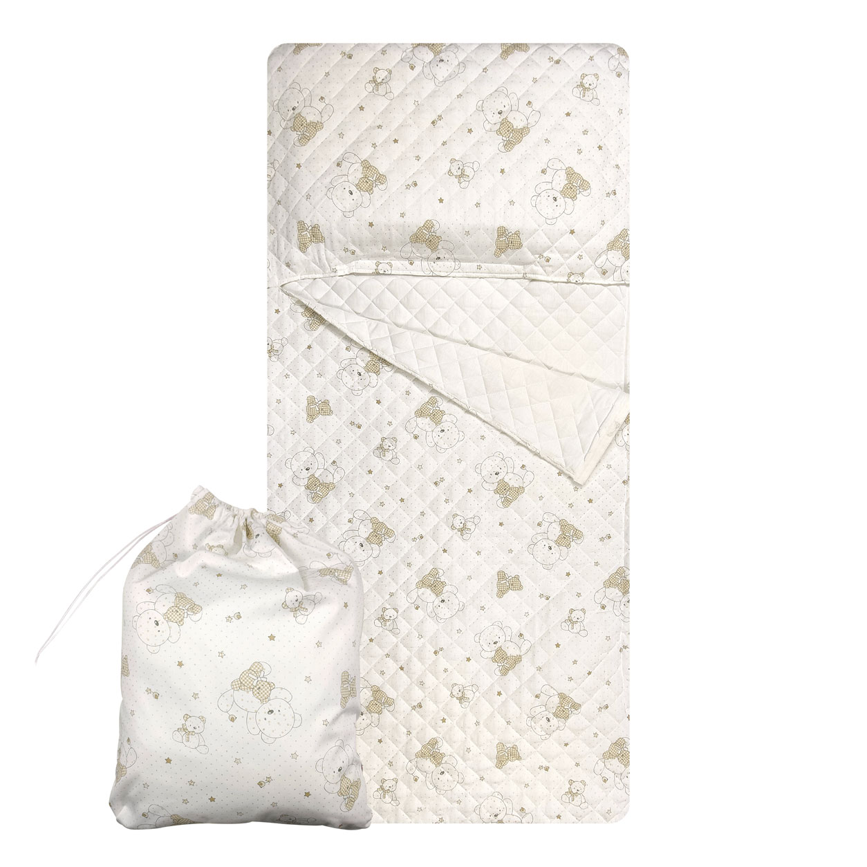 set asilo lurex orsetti bianco