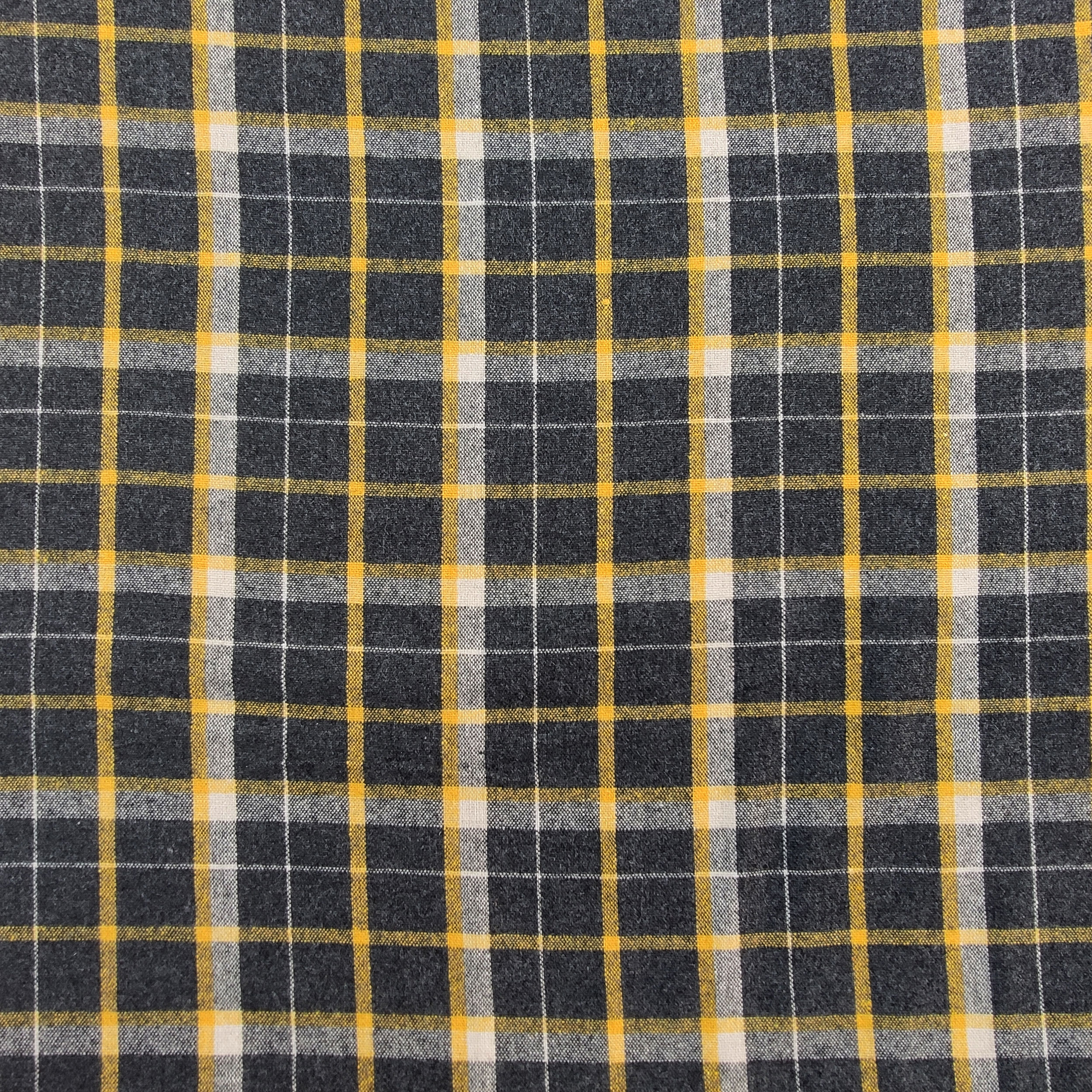 Scampolo Tartan Giallo Bianco Misto Lana