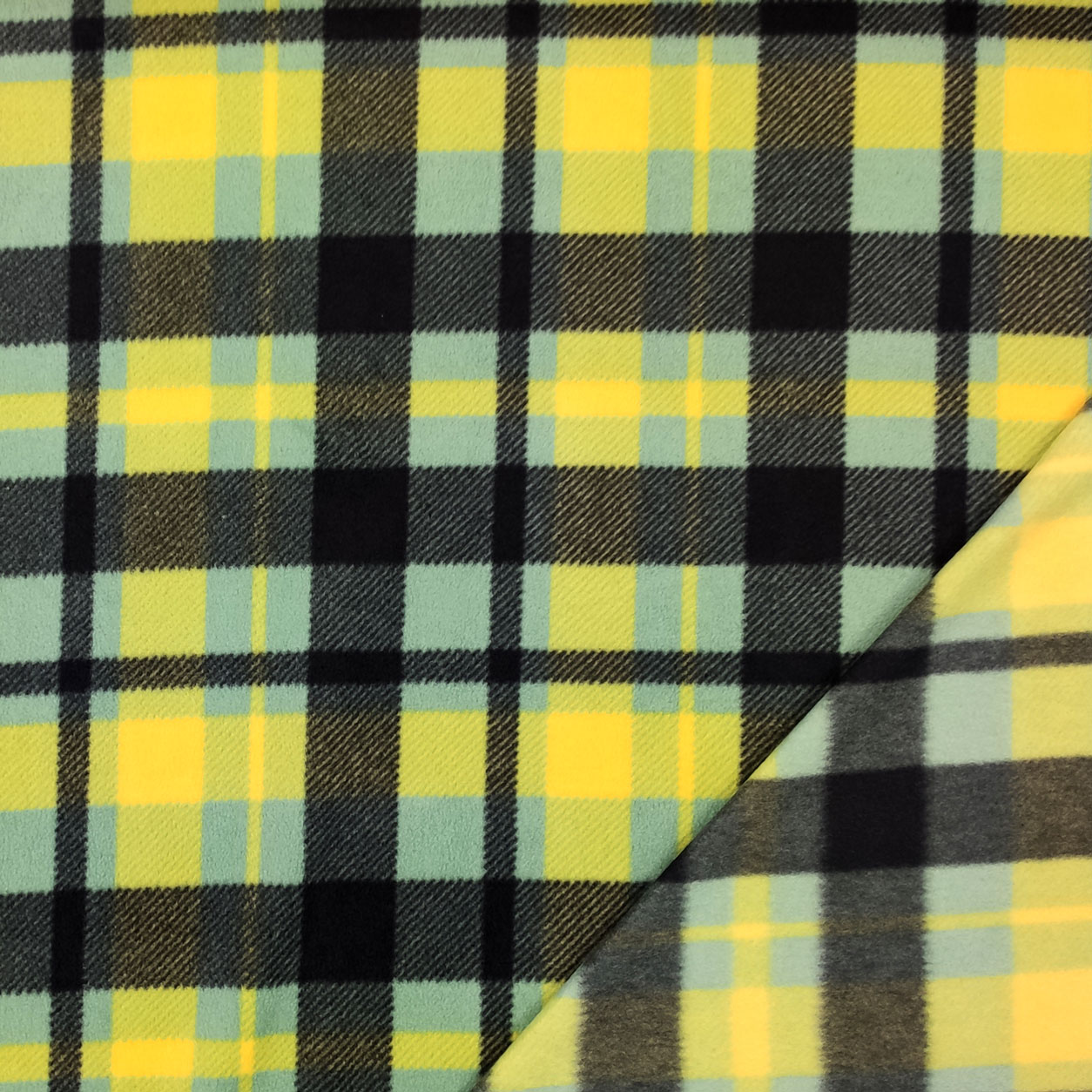 Tartan pile Verde e Giallo