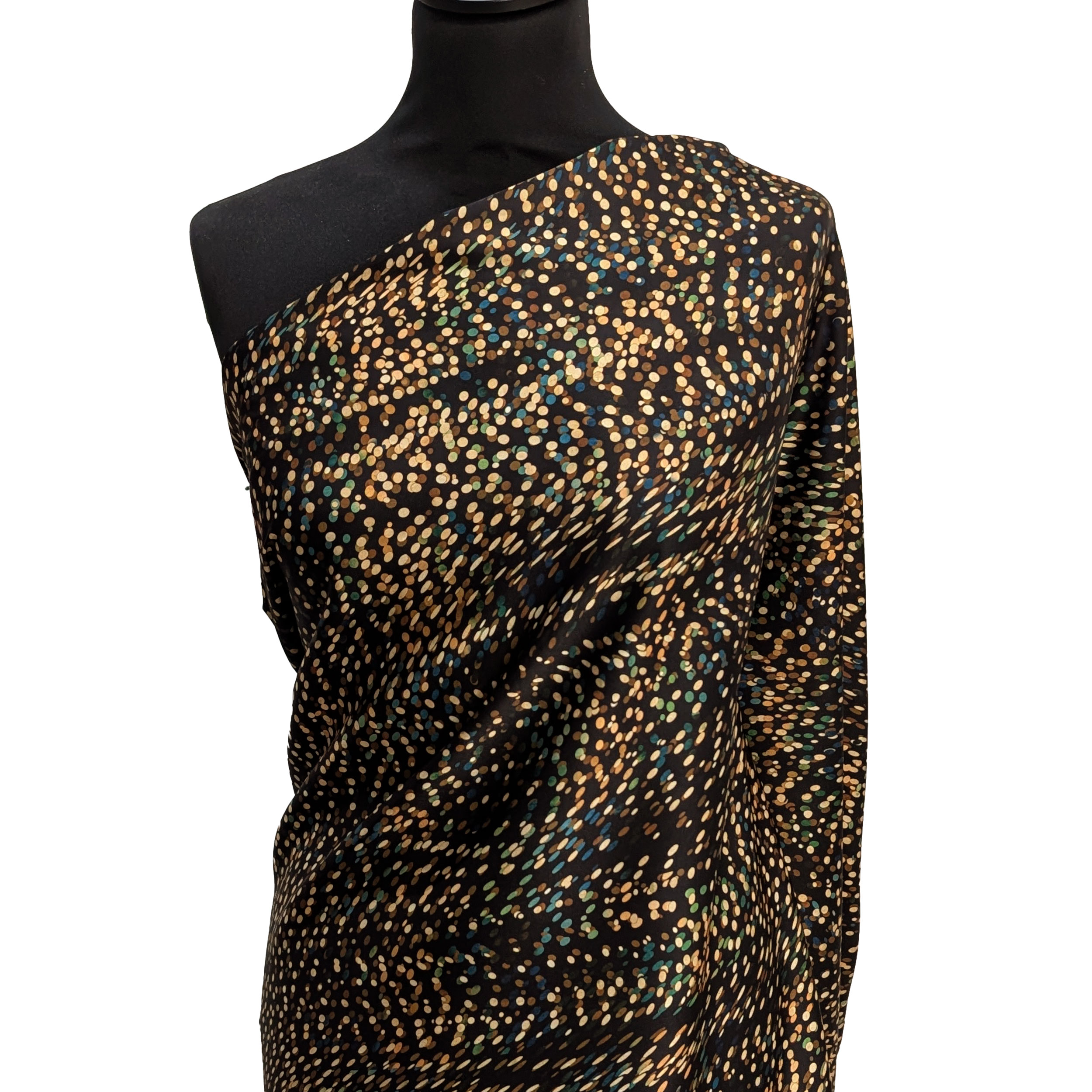 Raso Setato Alta Moda Pois Toni Oro Image