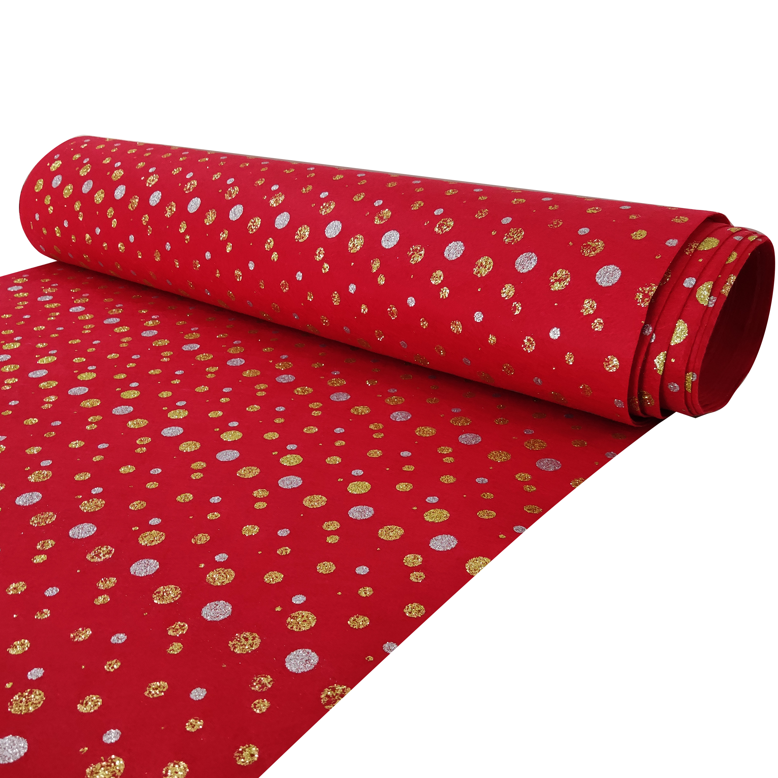 Pannolenci Pois Glitter Sfondo Rosso