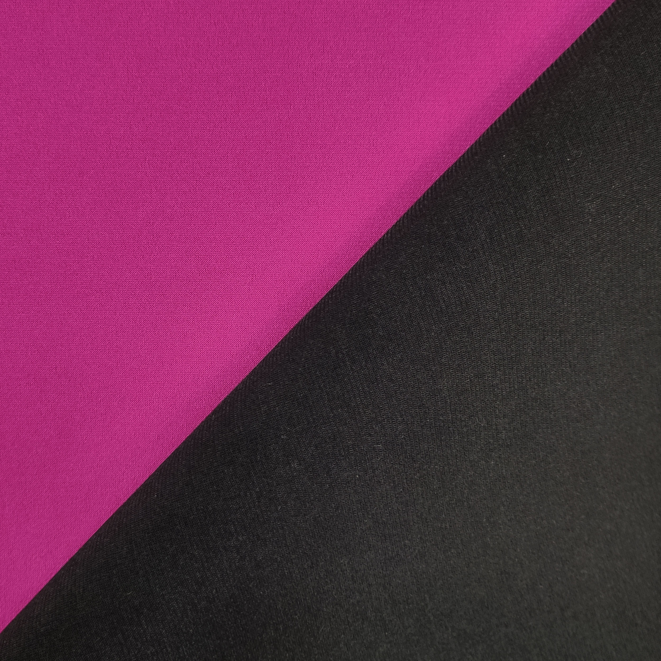 Tessuto Neoprene Double Fuxia e Nero