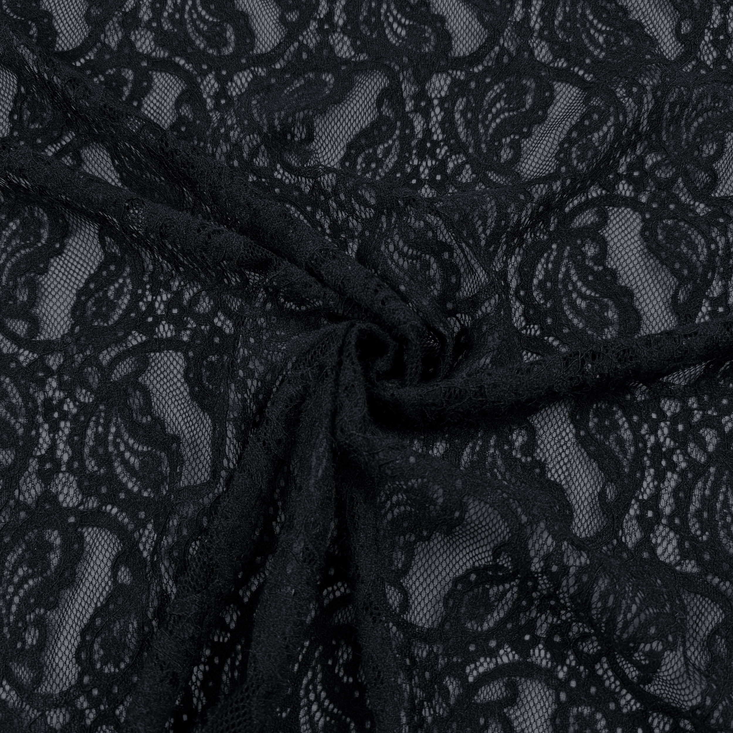 Pizzo Doppio Bordo Bielastico Nero Image