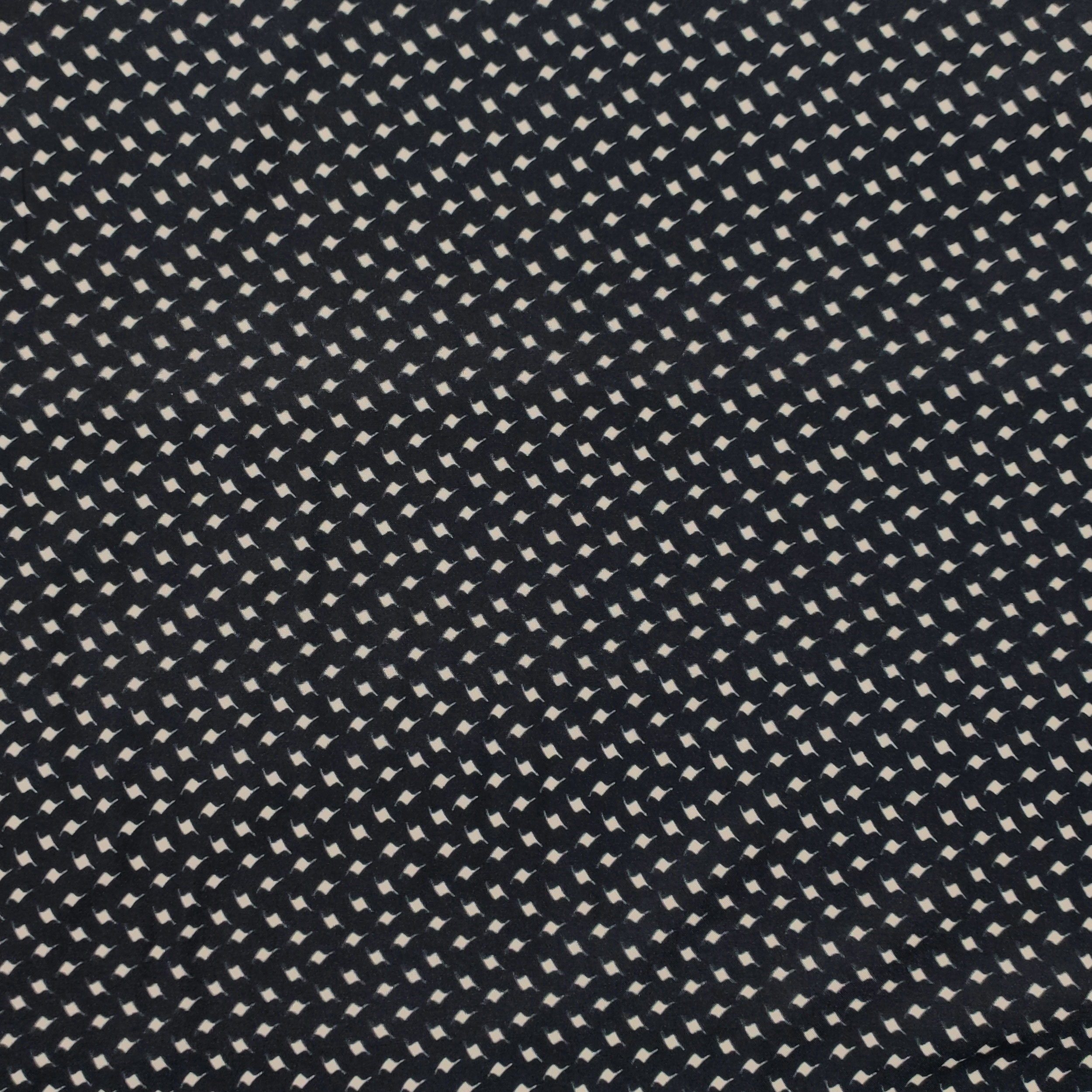 Tessuto Cotone Rombi Astratti Sfondo Nero Image