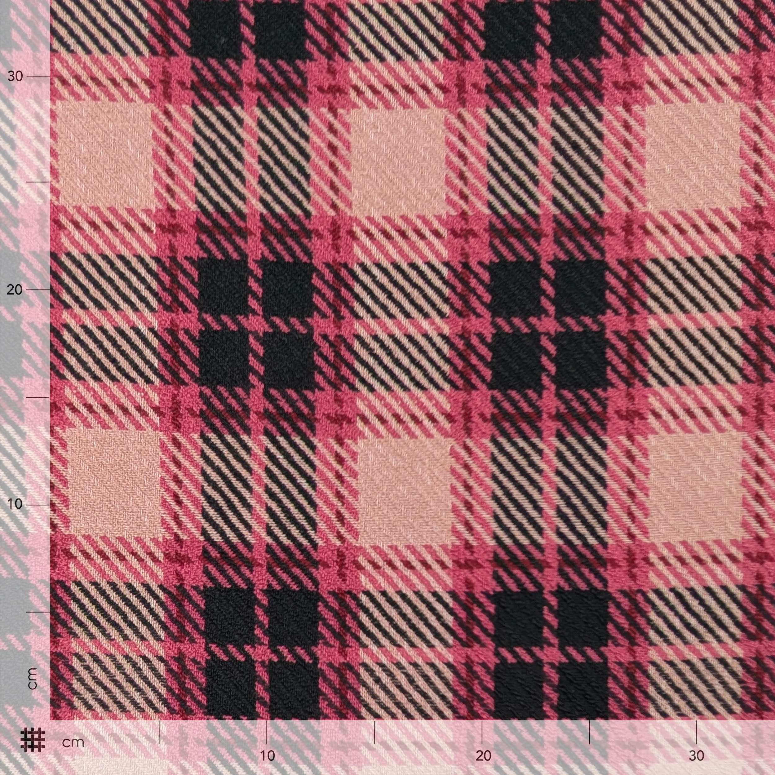 Tartan Rosa Fuxia e Nero Image