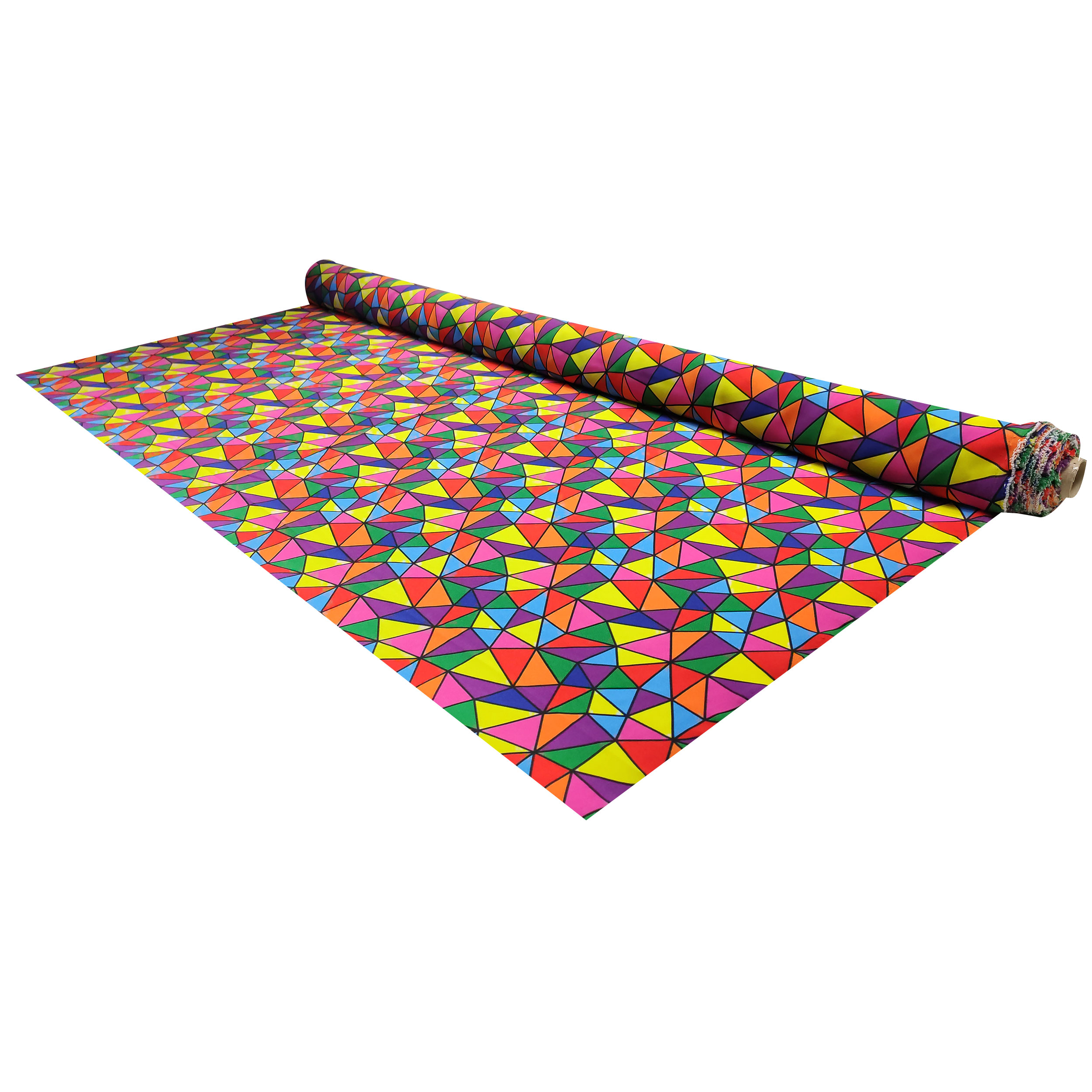Tessuto Carnevale Geometrie Multicolori