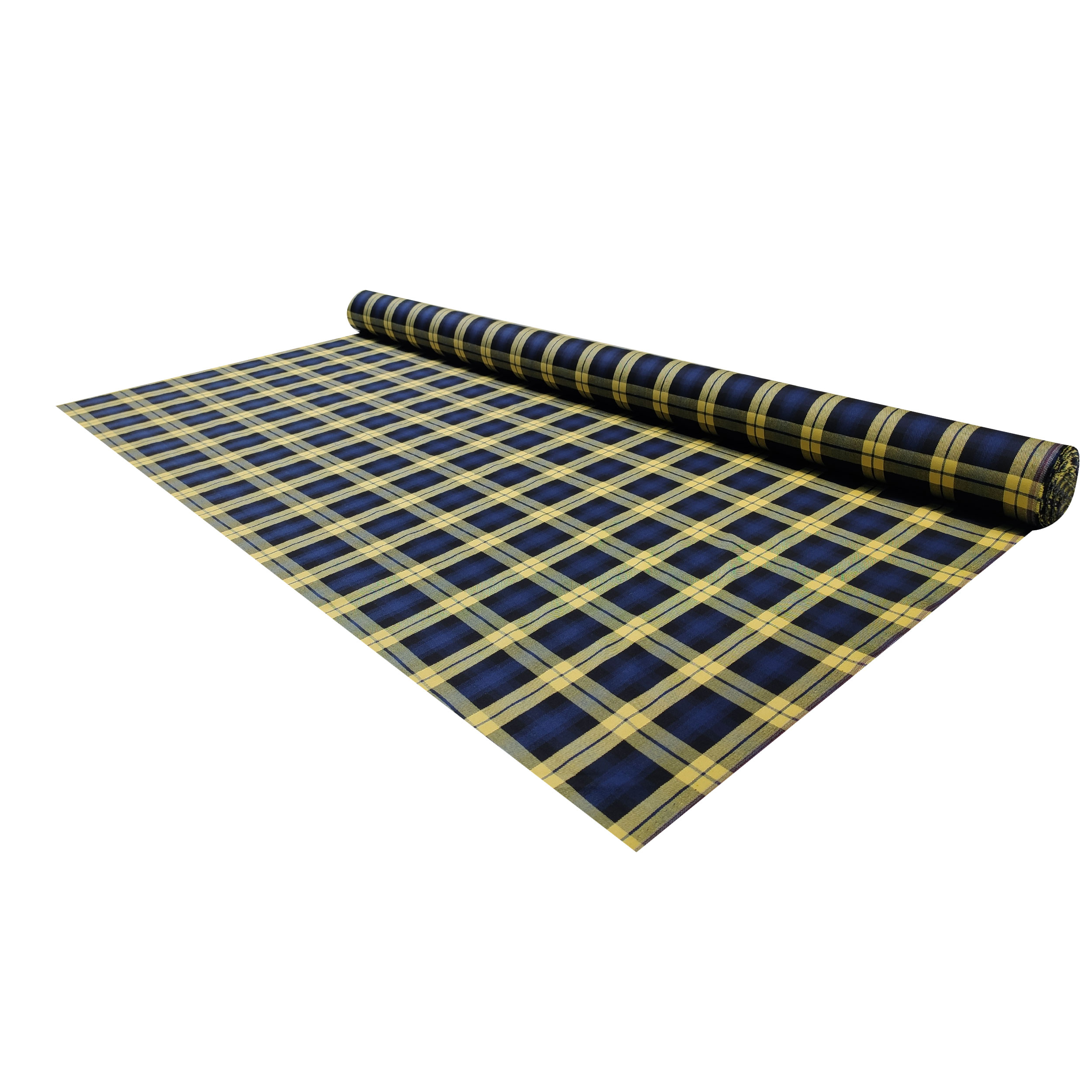 Tessuto Tartan Quadri Blu e Gialli Image
