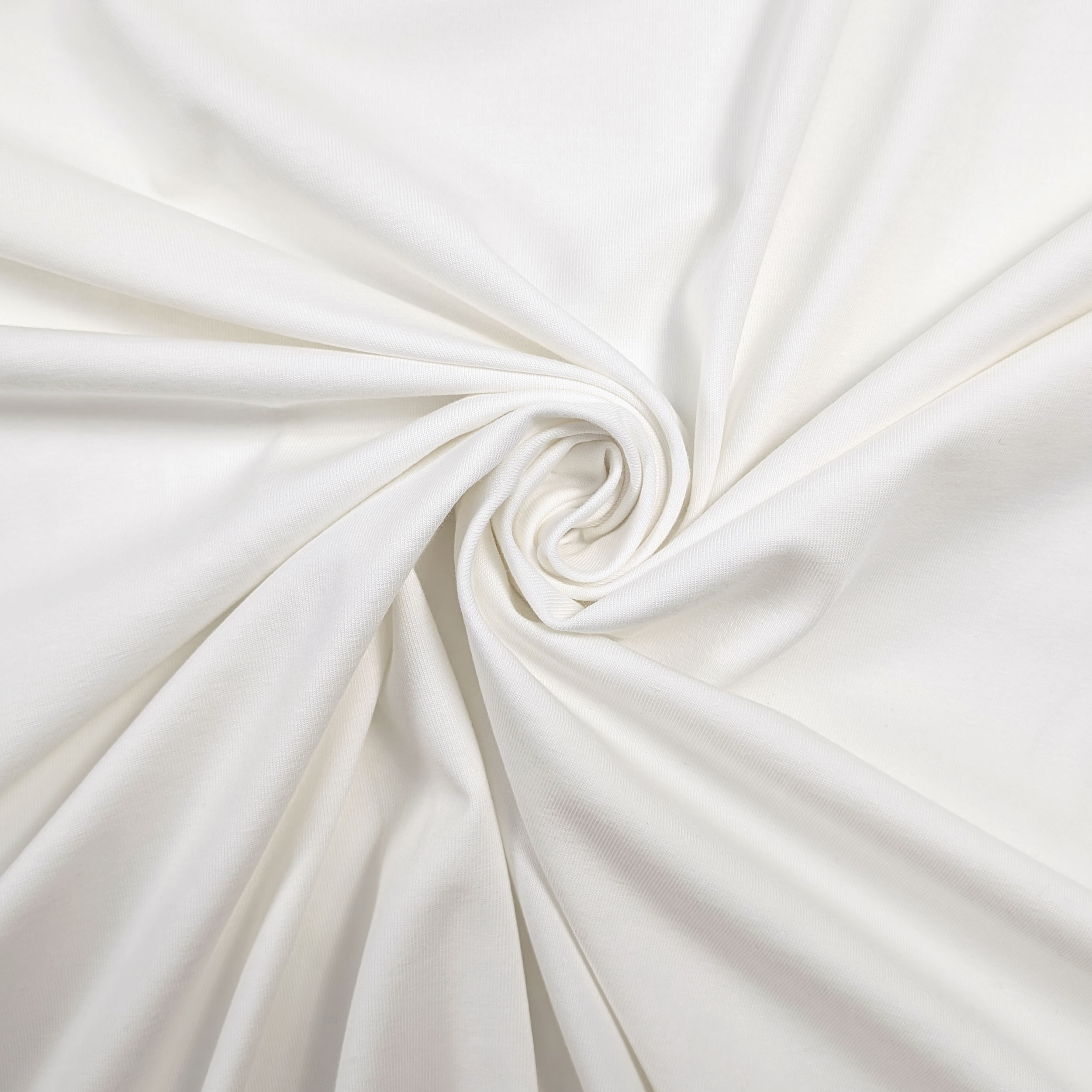 Jersey di Cotone Felpato Bianco Image