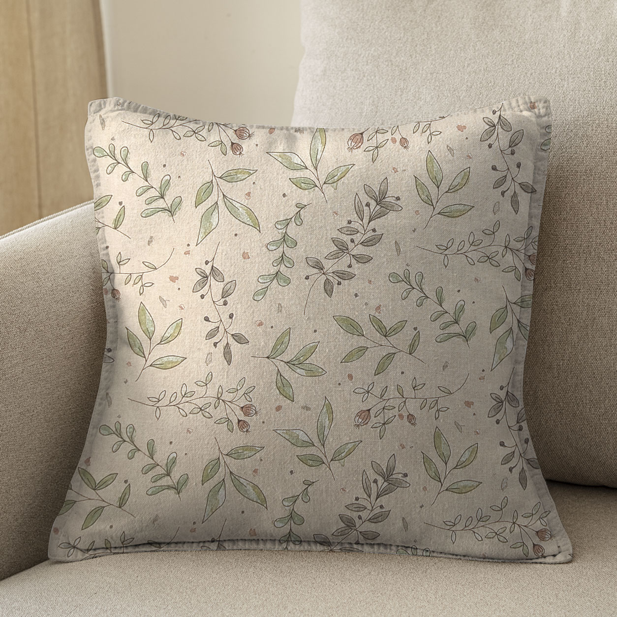 Tessuto bachette semi panama rigato beige e bianco motivi marini