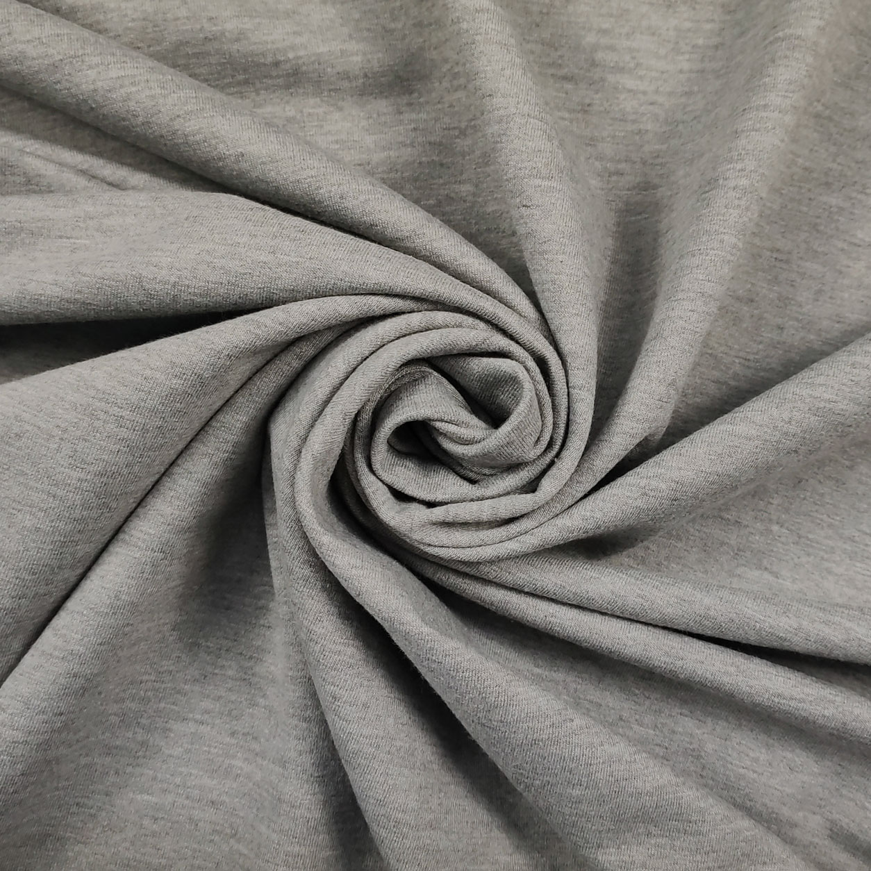 tessuto felpa invernale garzata grigio melange
