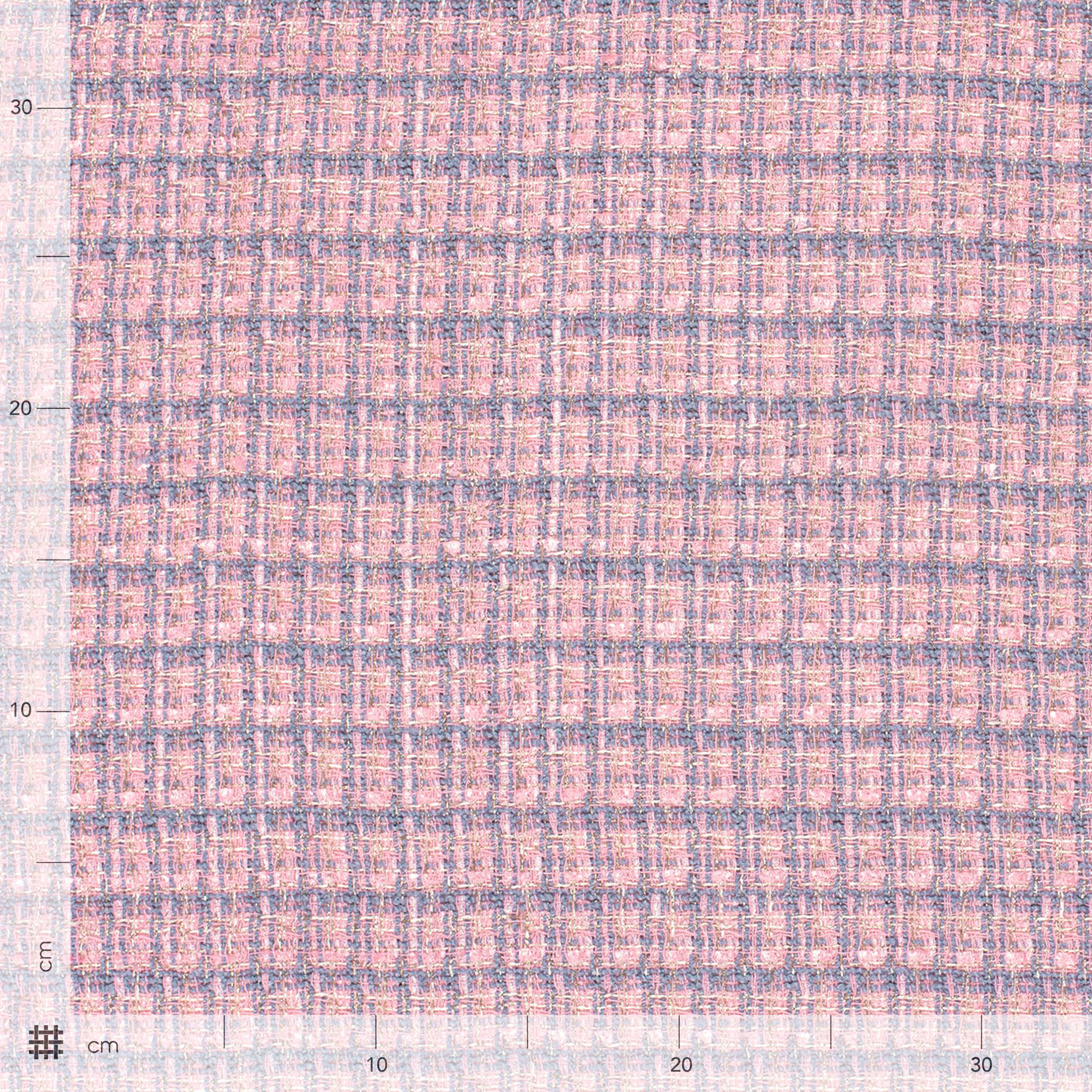 Tweed Rosa Azzurro Polvere Lurex Image