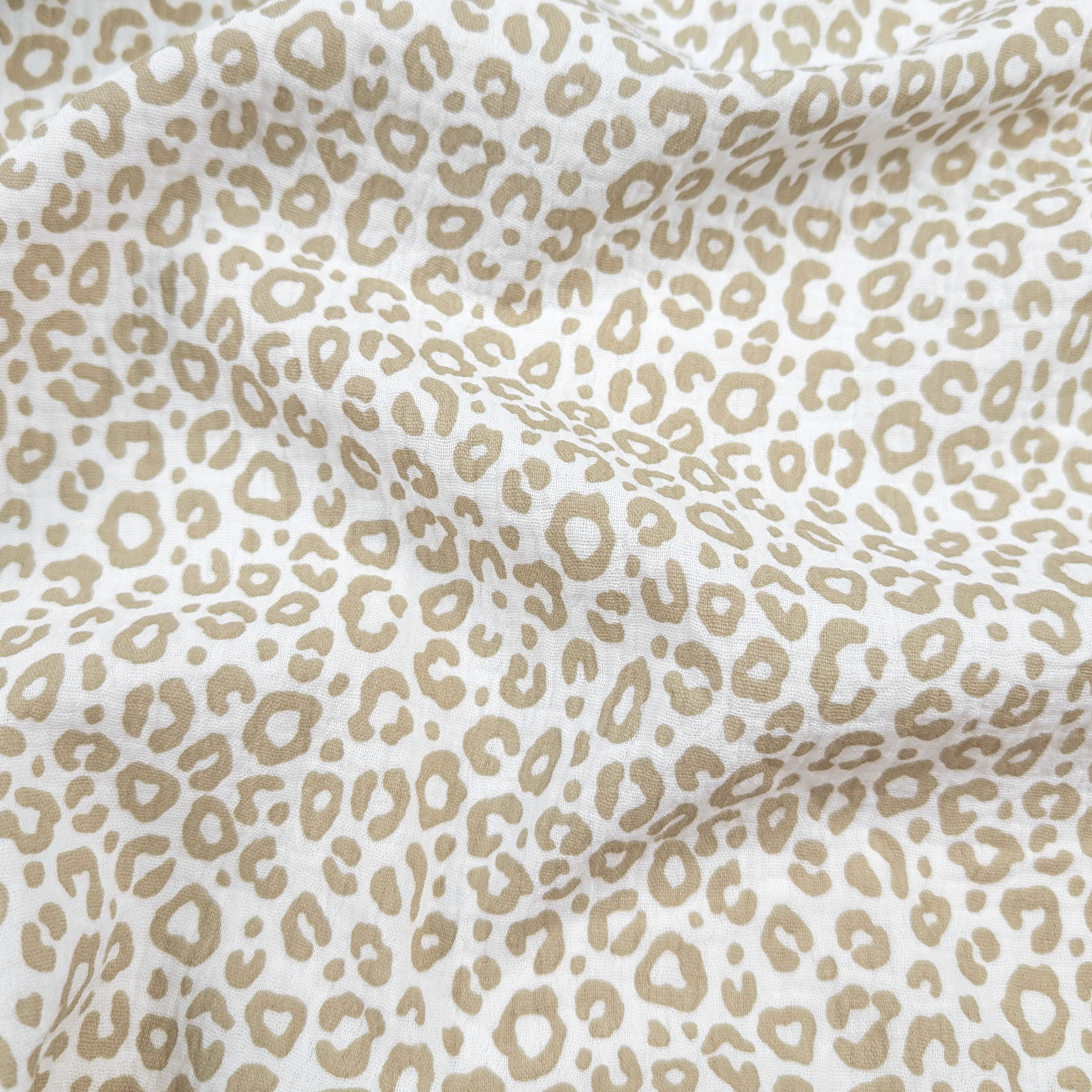 Mussola Cotone Maculata Beige Image