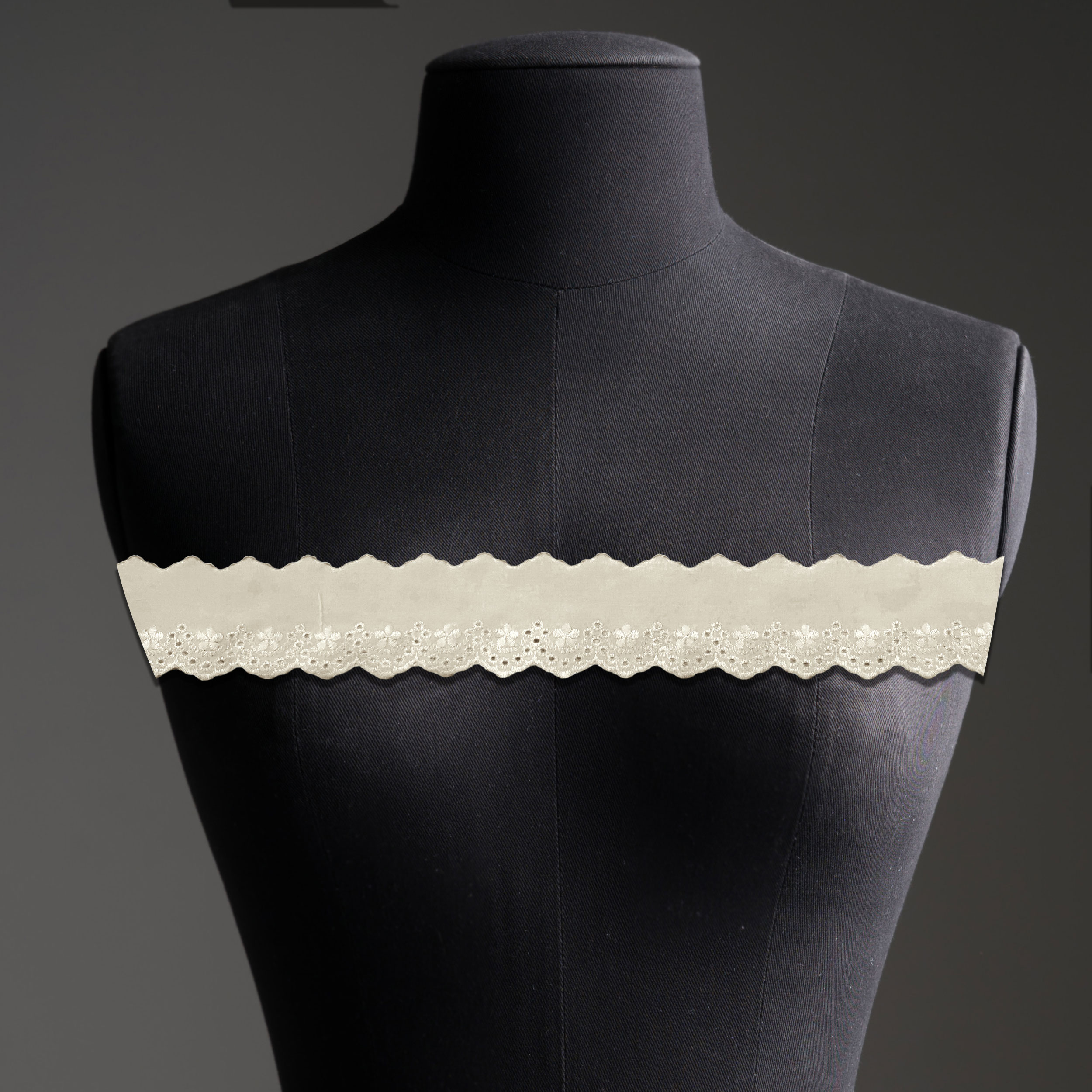 Bordo Sangallo Prym Floreale Crema