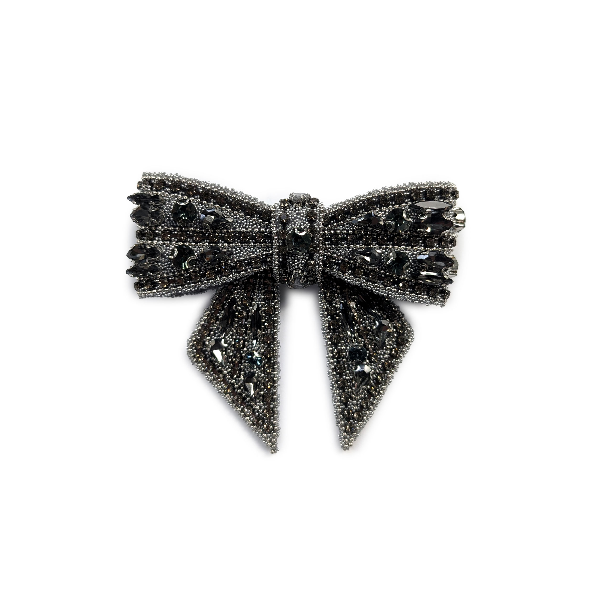 Spilla Fiocco Nero con Strass Image