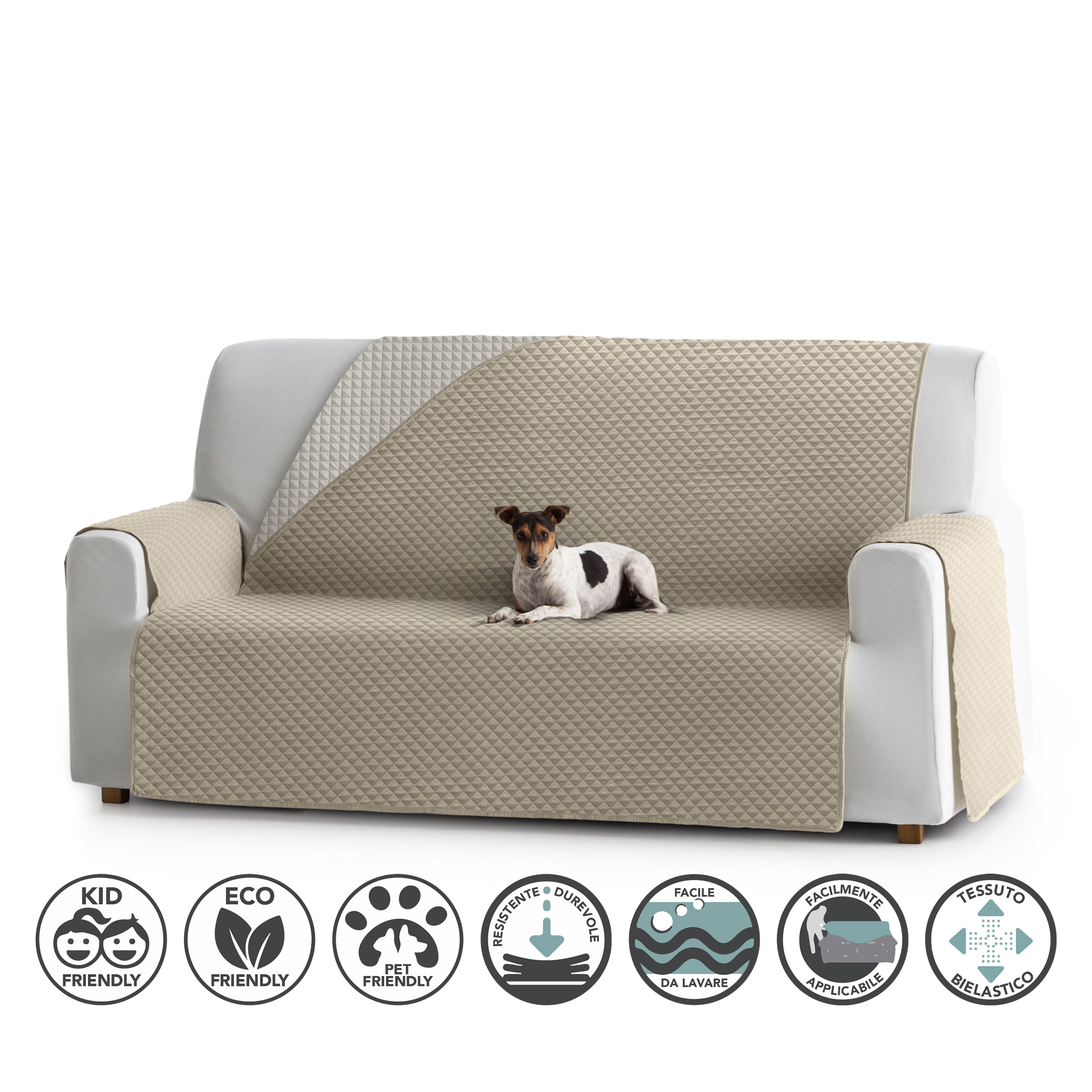 Copridivano Trapuntino Termosaldato Double Beige